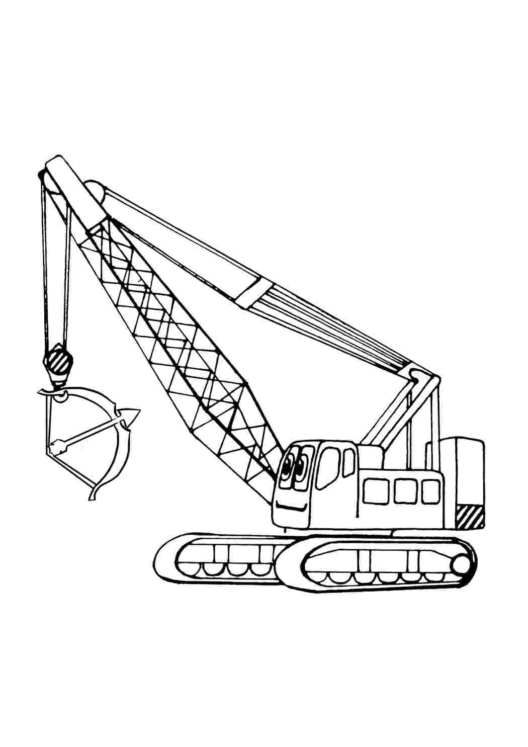 раскраски для мальчиков раскраска подъемный кран. Скачать раскраски.