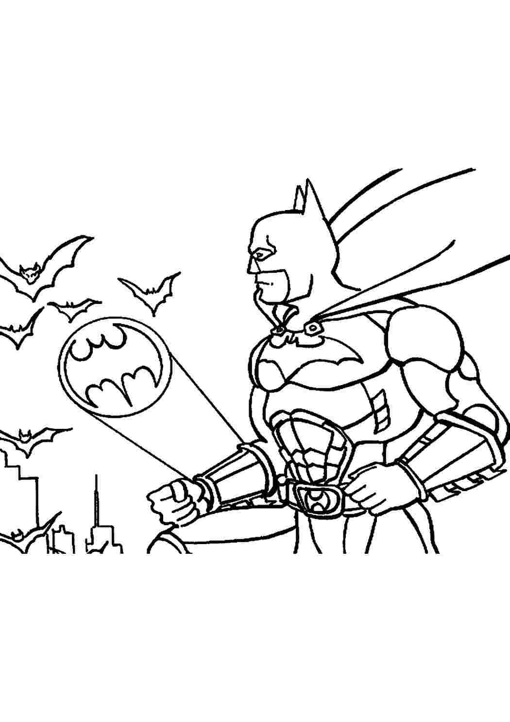 Раскраска онлайн Бэтмен разрушает все вокруг бесплатно