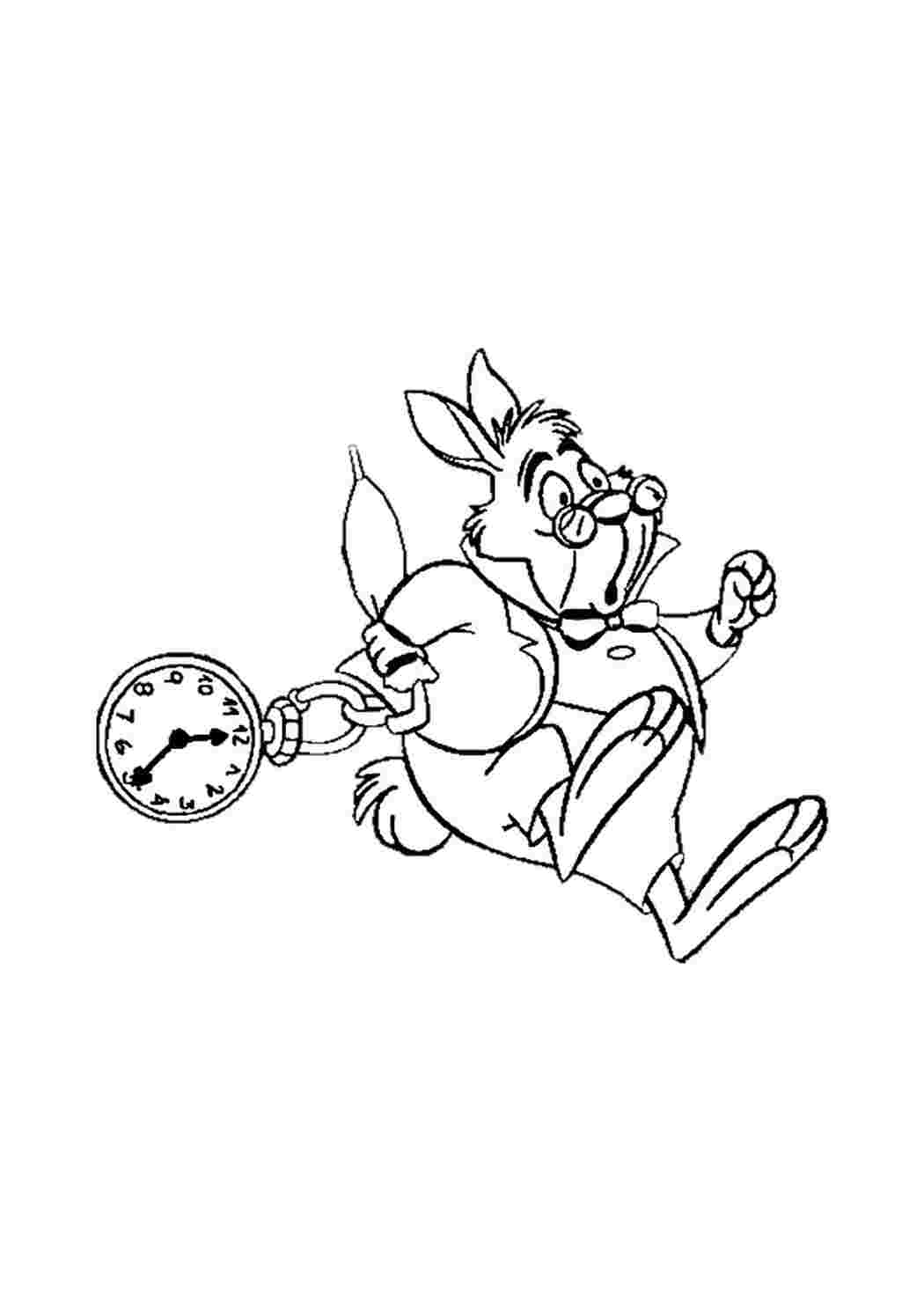 Раскраски The rabbit kanssa kello kiirehtii Alice. Интересные раскраски. The rabbit kanssa kello kiirehtii Alice. Черно белые раскраски.