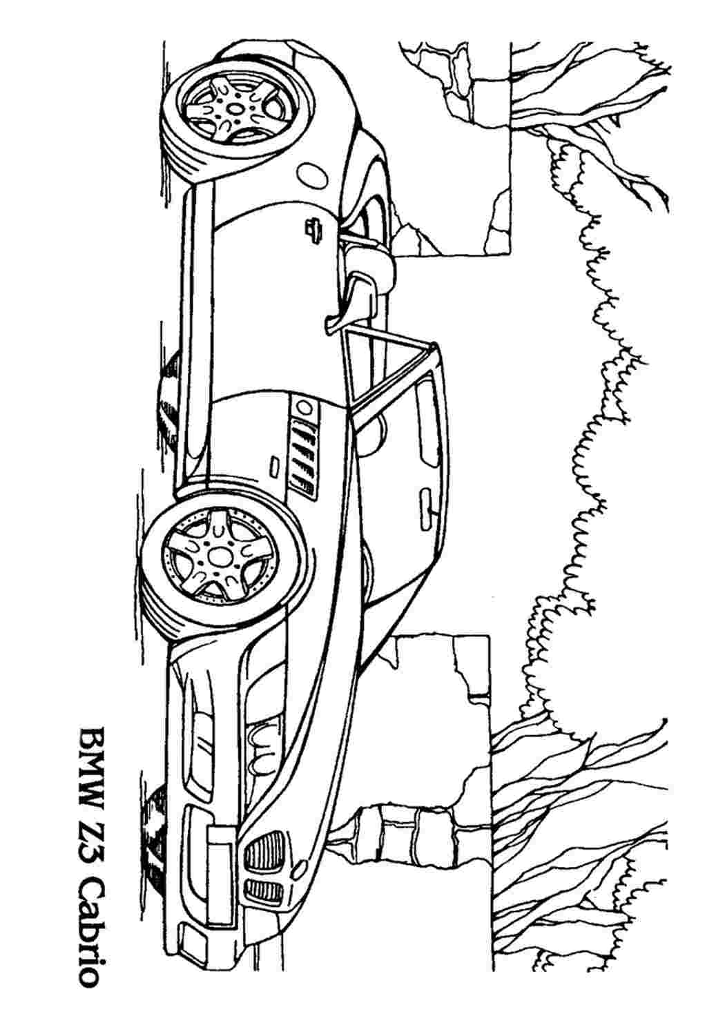 раскраска бмв z3 cabrio. Лучшие раскраски.