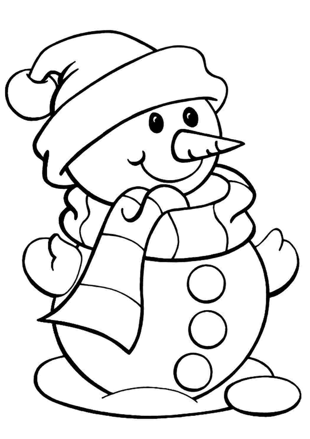Раскраски снеговик для 3 лет (54 фото) » рисунки для срисовки на manikyrsha.ru