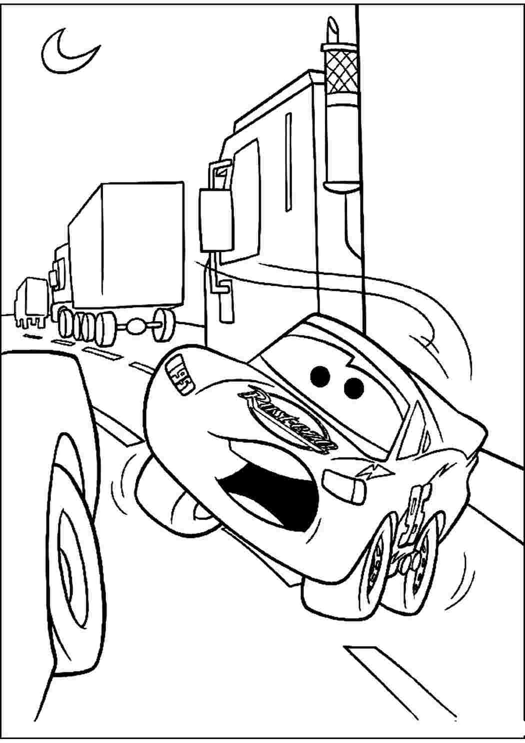 Раскраски из мультфильма Тачки (Cars)