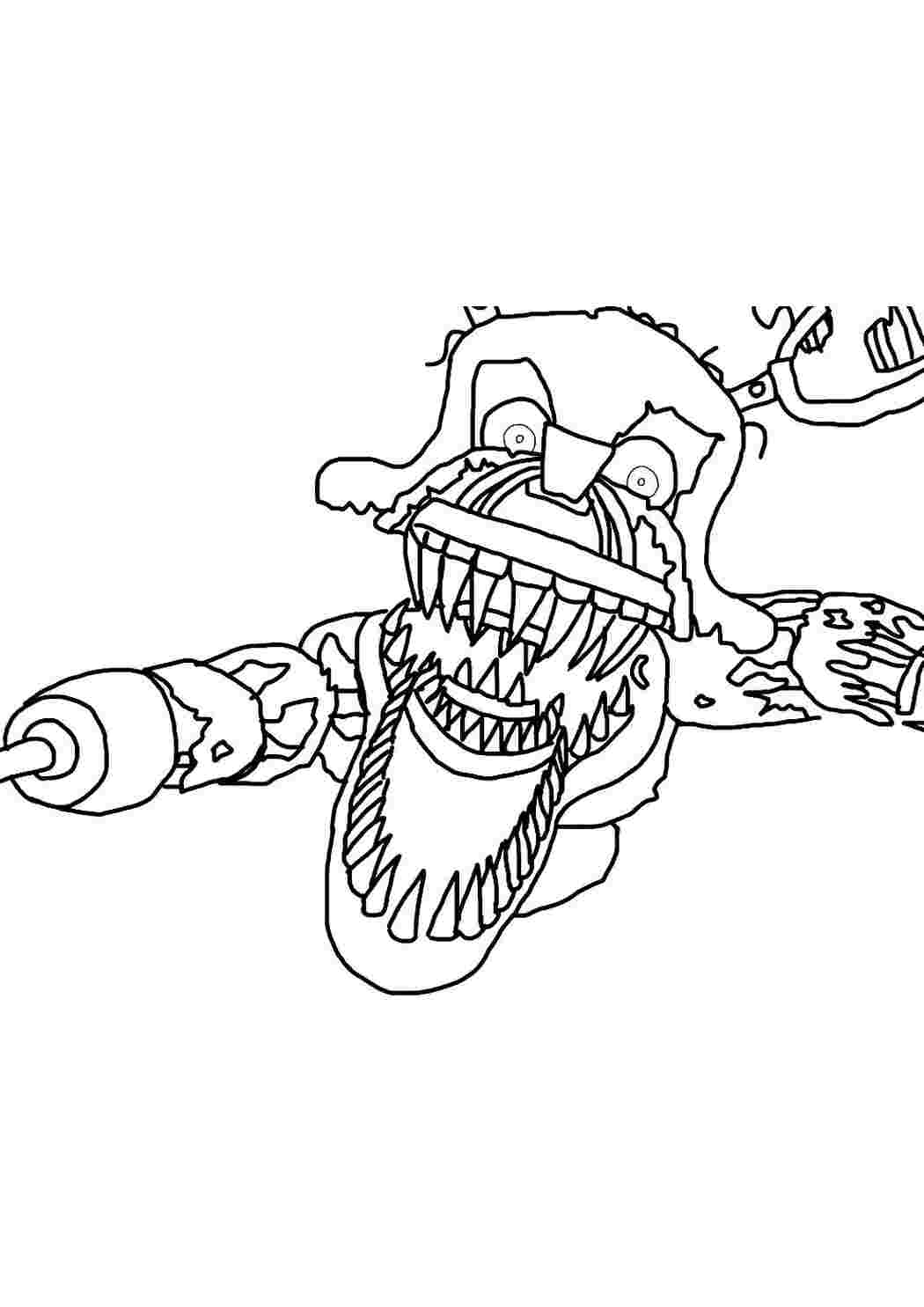 раскраски для мальчиков раскраска аниматроники раскраска мангл. Печатать раскарску.