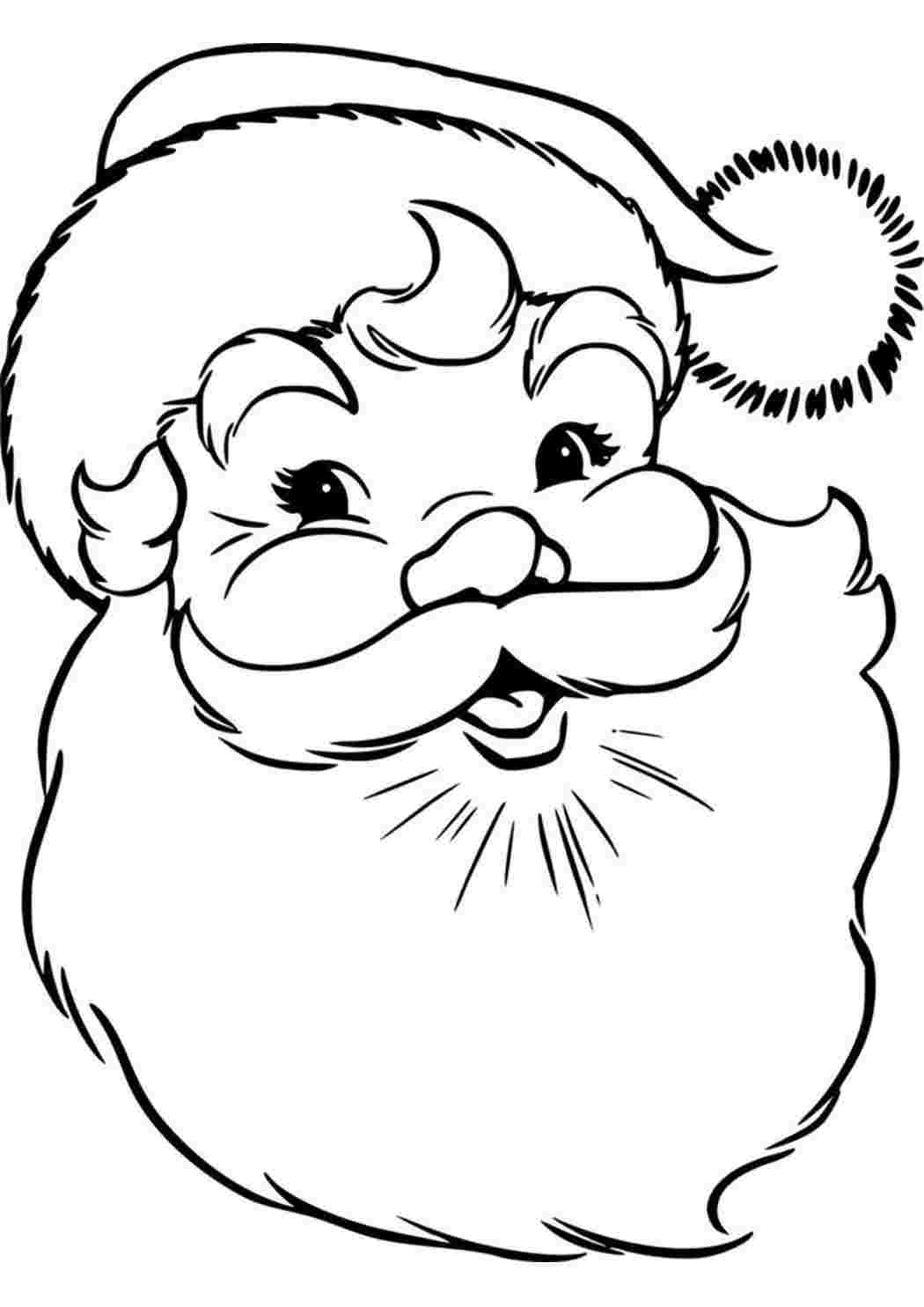 Раскраски Лицо Деда Мороза раскраска. Скачать раскраски бесплатно. Лицо Деда Мороза раскраска. Много раскрасок.