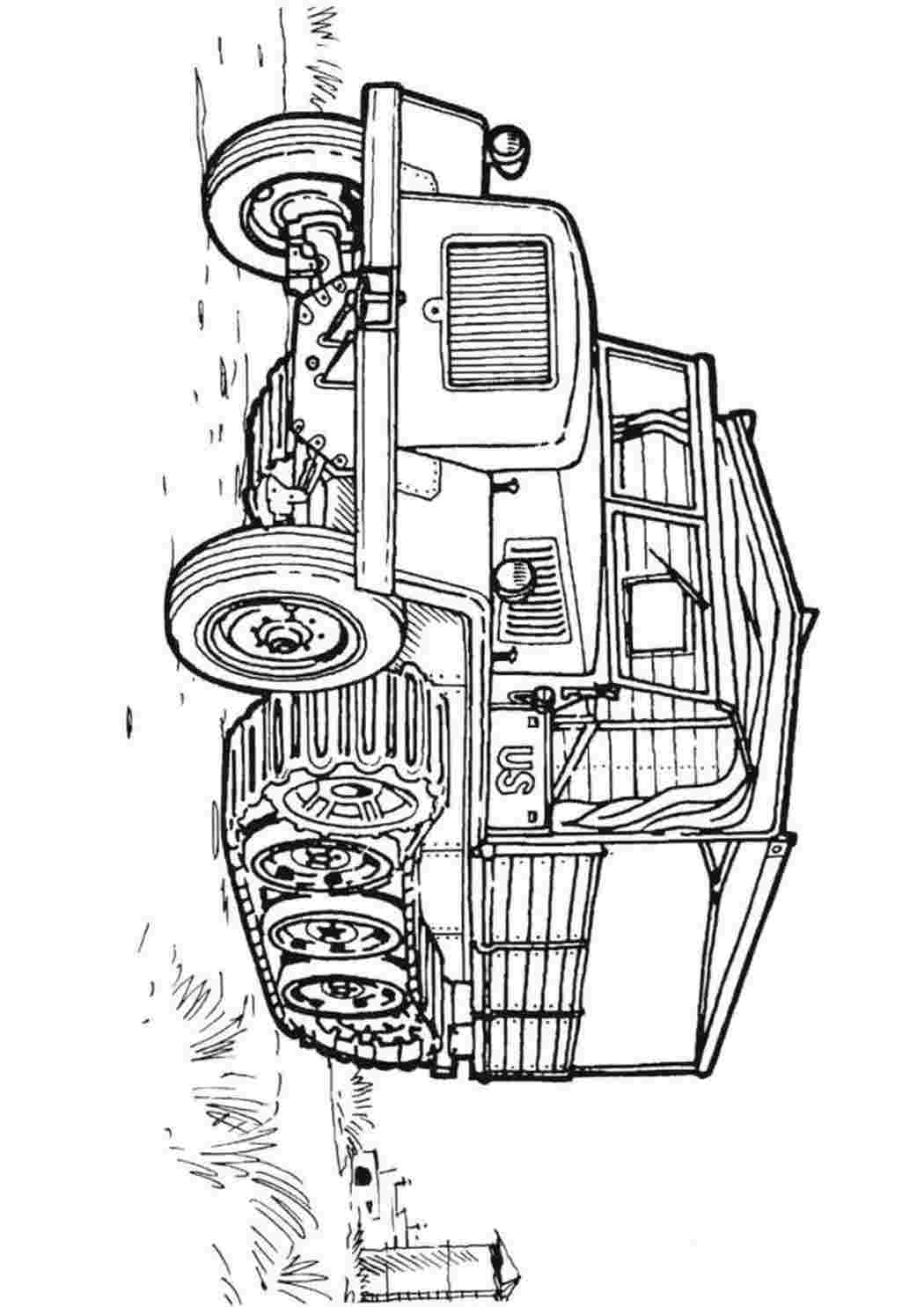 Раскраски, Лёгкий гусеничный вездеход ГАЗ-34039. Раскраска для печати.,  Лёгкий гусеничный вездеход ГАЗ-34039. Разукрашки., транспорт вездеход.  Раскраска., Американский вездеход. Распечатать раскраски на сайте.,  Американский вездеход. Черно белые ...