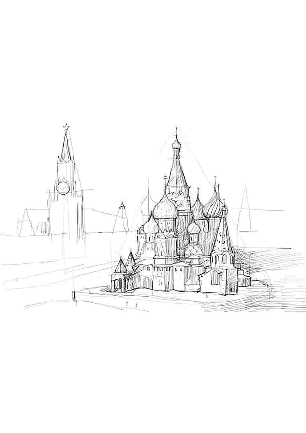 раскраска кремль. Раскраска.