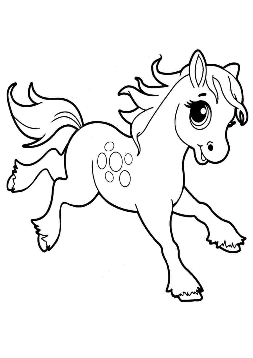 Раскраски для девочек: пони и лошадки