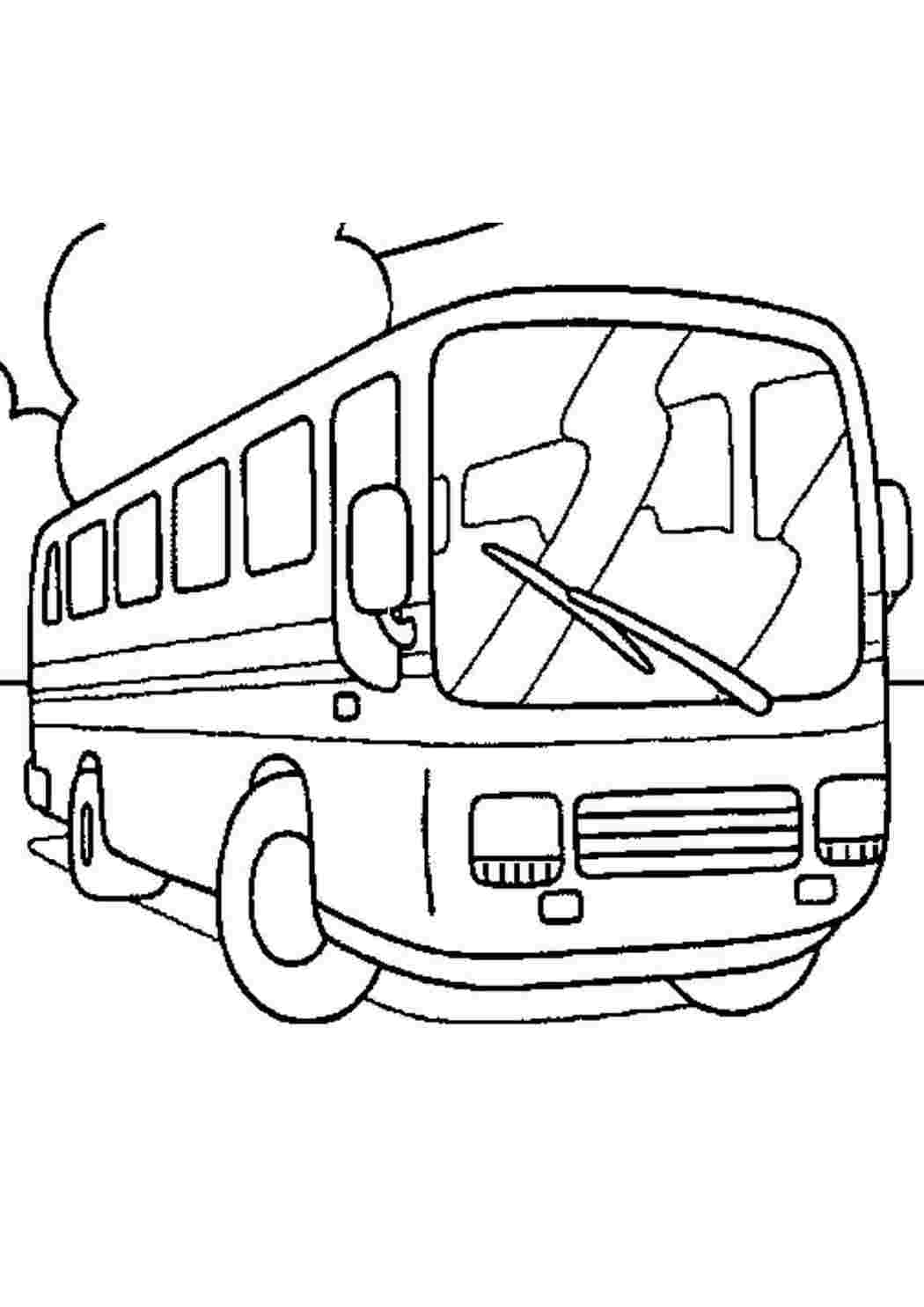 раскраски для мальчиков раскраска автобус. Раскраска для печати.