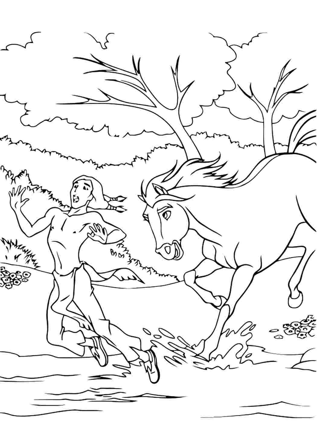 Раскраски из мультфильма Спирит (Spirit: Stallion of the Cimarron) скачать