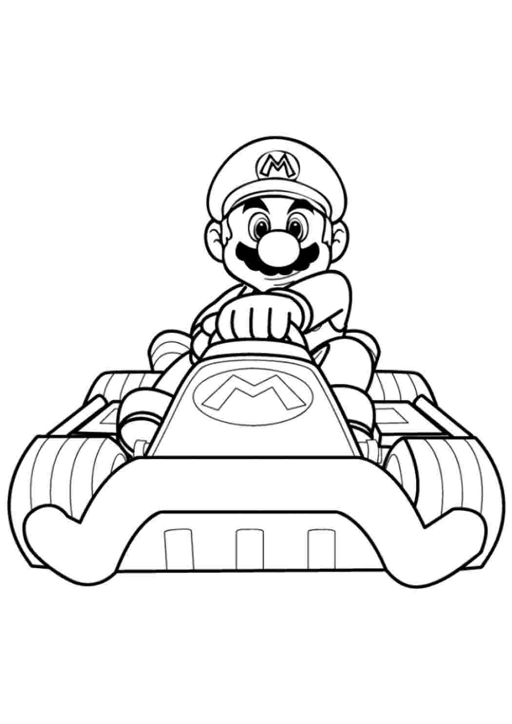 Марио: раскраска для детей