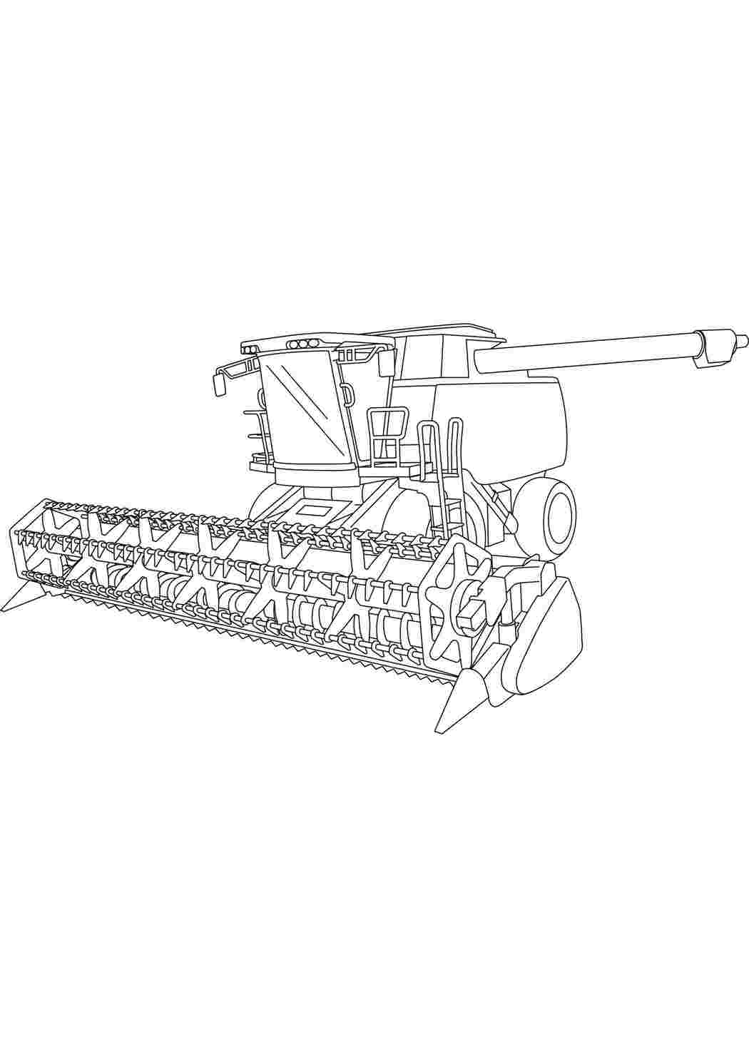 раскраски для мальчиков раскраска комбайн. Распечатать раскраски на сайте.