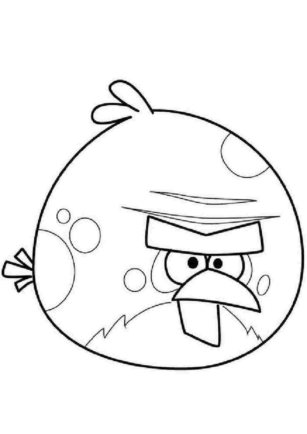 Раскраска Angry Birds, зеленая