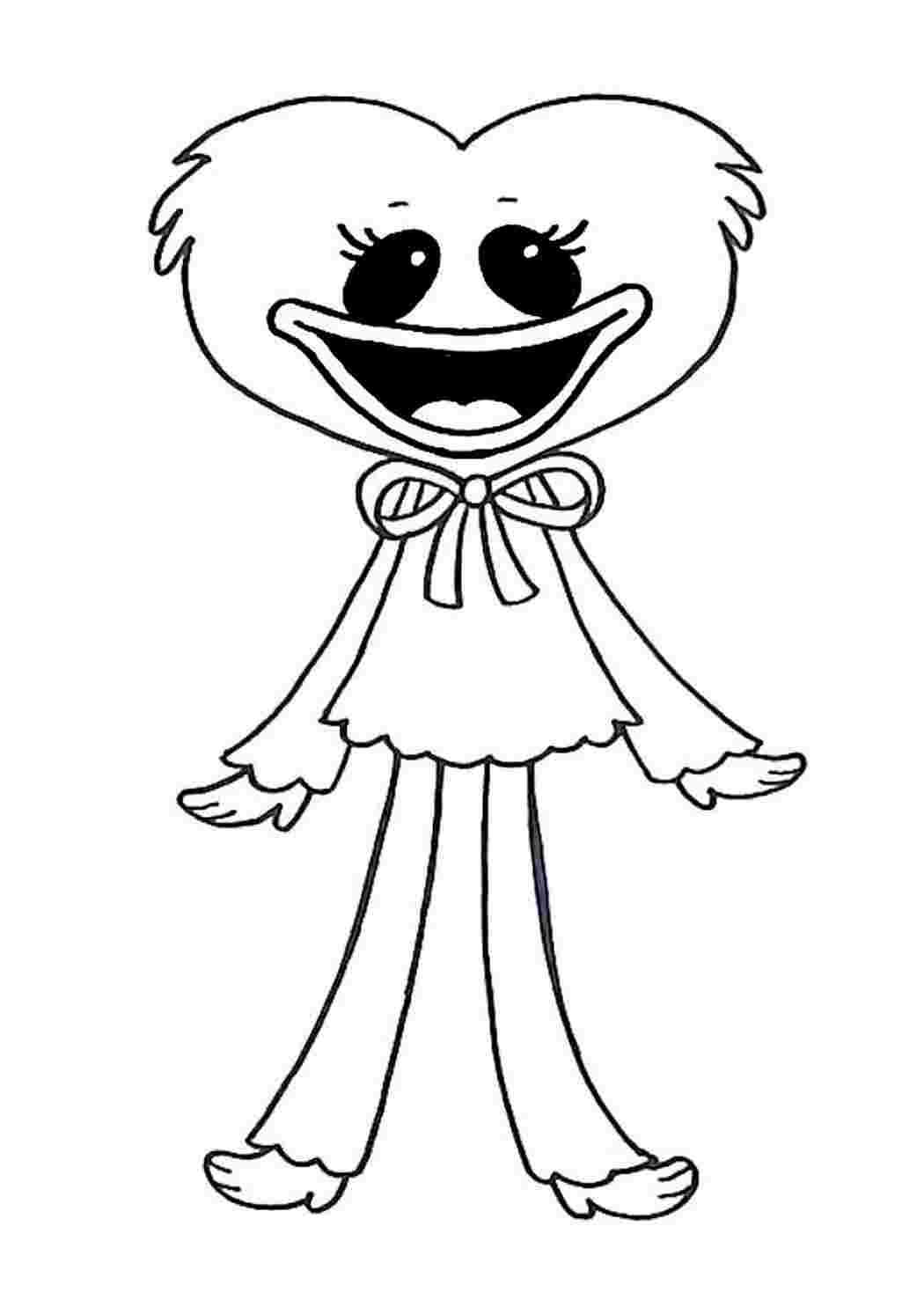 Para Colorear Kissy Missy Monstruo rosa. Красивые раскраски.