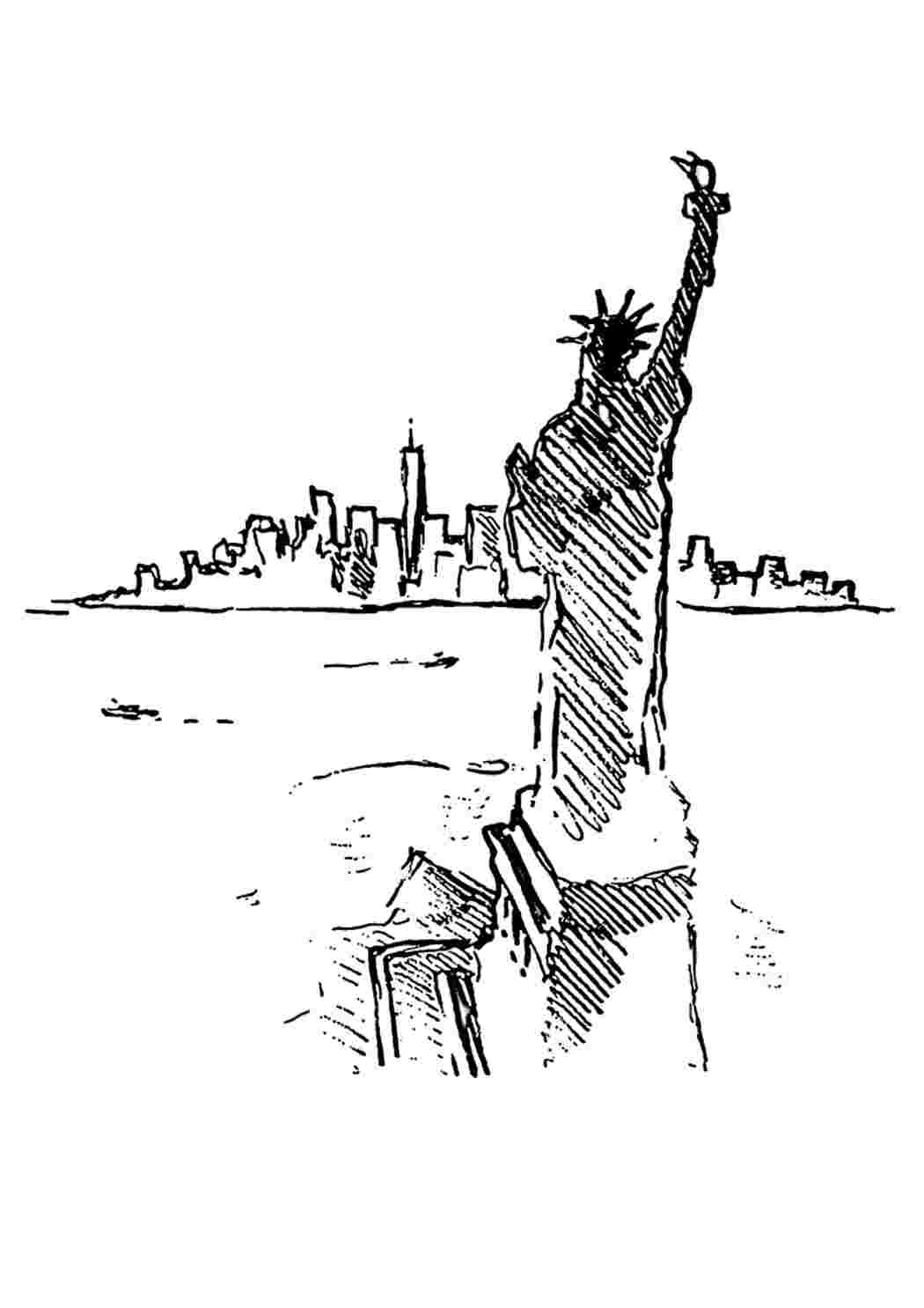 Раскраски Vapaudenpatsas ja näkymä Manhattanille. Бесплатно найти раскраску. Vapaudenpatsas ja näkymä Manhattanille. Скачать раскраски.