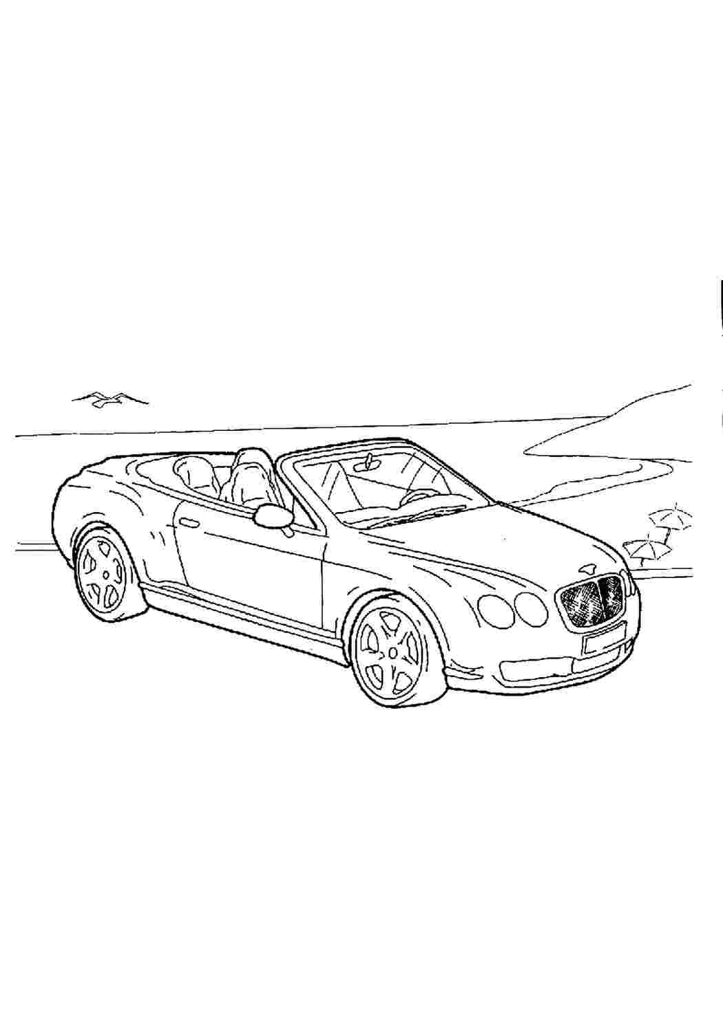 Раскраска Машина Bentley Continental GT – Математические картинки