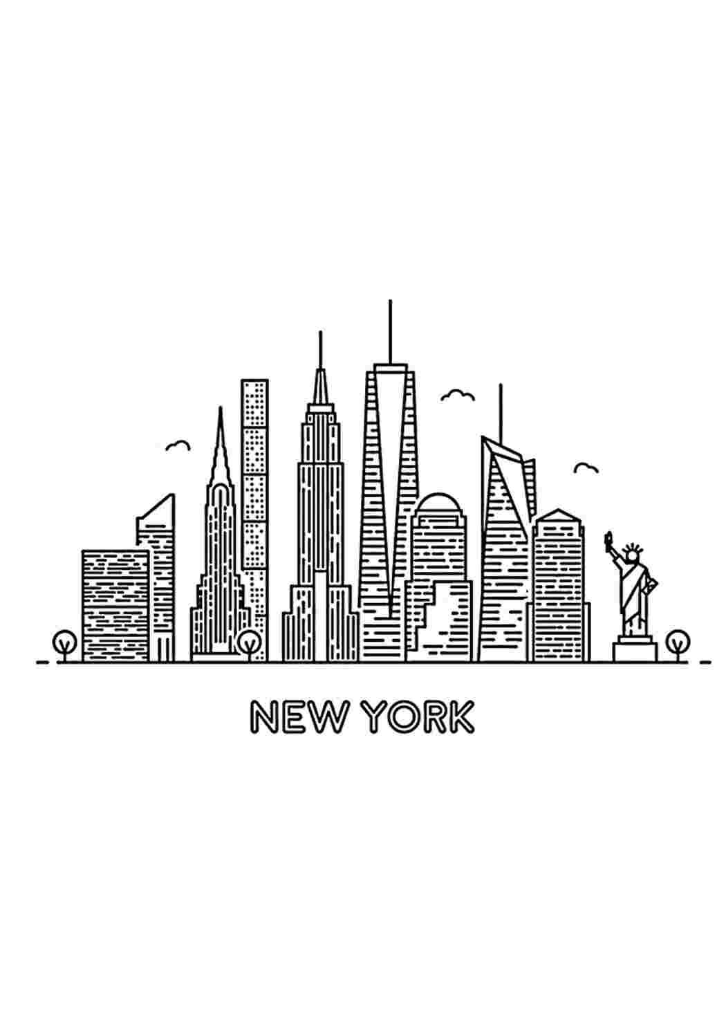 New York. Раскраски без СМС.