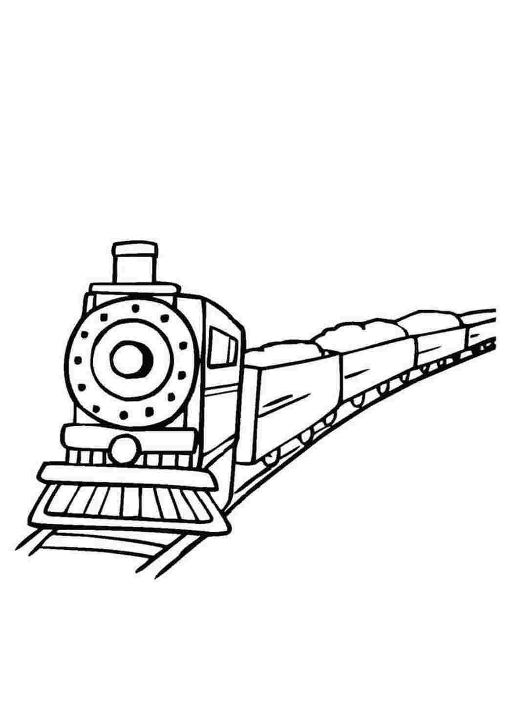 Раскраска поезд для малышей