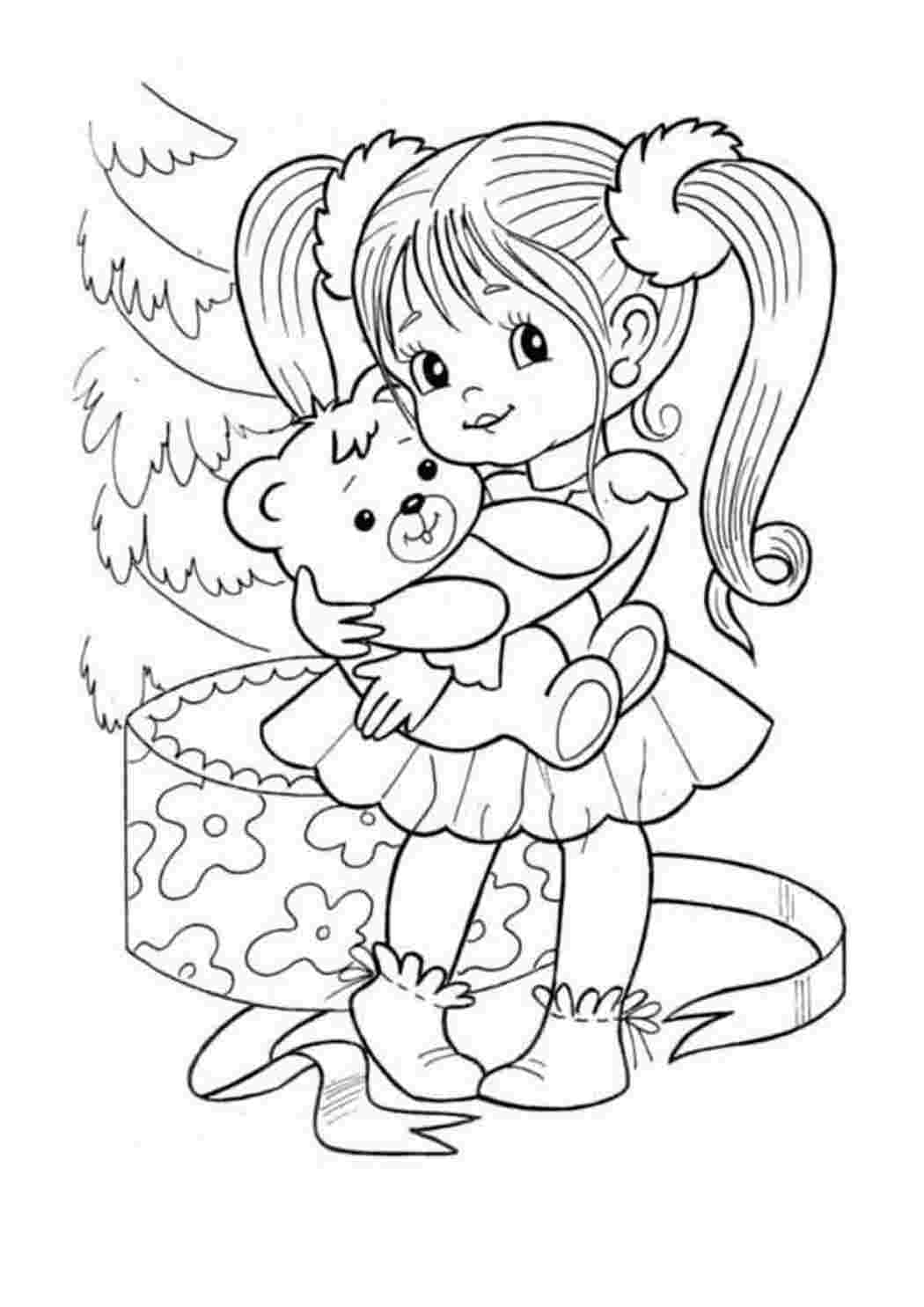 Раскраски, Раскраски Для Девочек Раскраска Девочка. Распечатать.