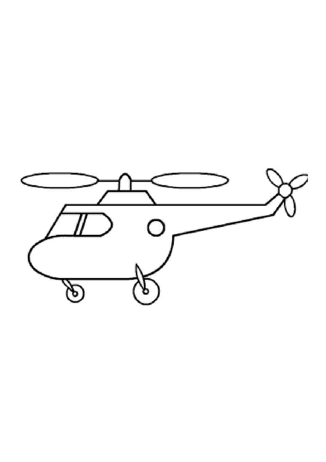 Раскраска Вертолёт для детей распечатать бесплатно для мальчиков малышей