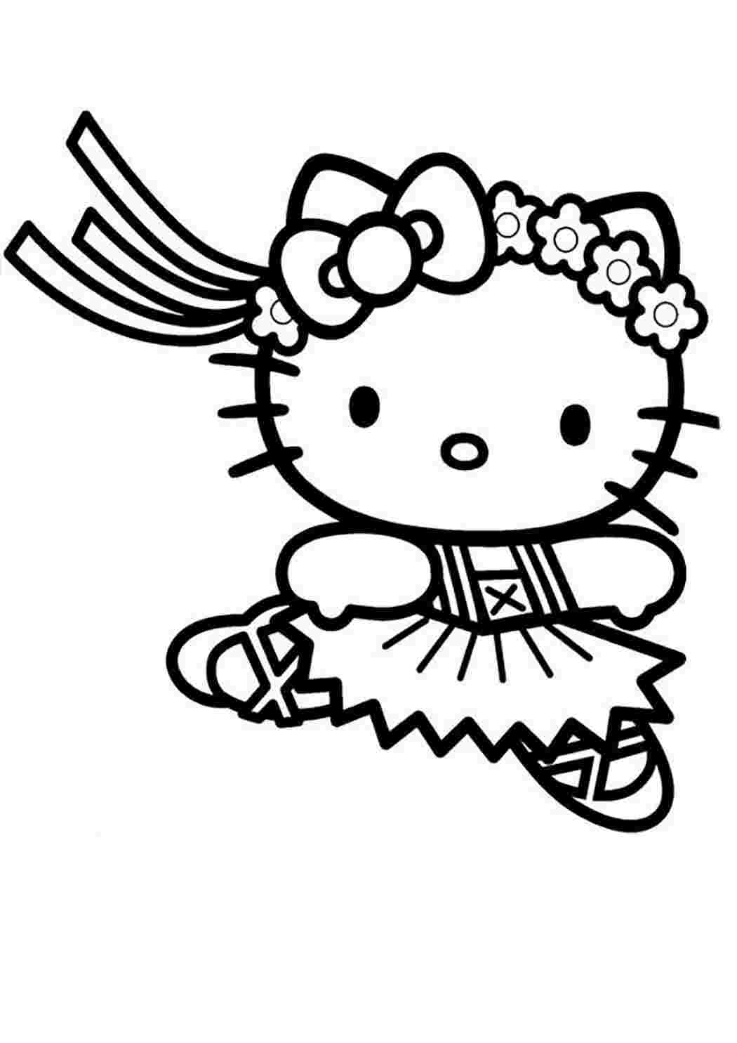 Скачать и распечатать раскраску Хелло Китти / Hello Kitty