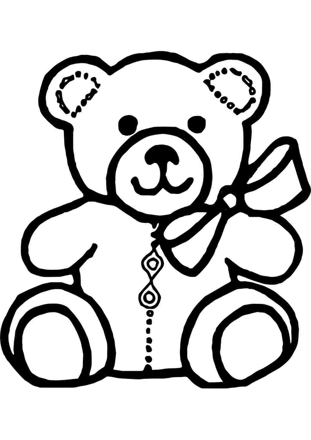 Coloriage Ours en peluche  - Imprimer. Лучшие раскраски.