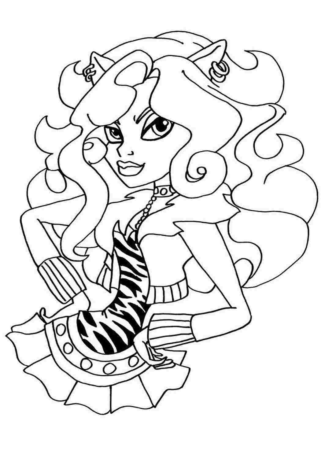 Раскраски Монстр Хай (Monster High coloring pages). Раскраски для девочек Монстер Хай скачать