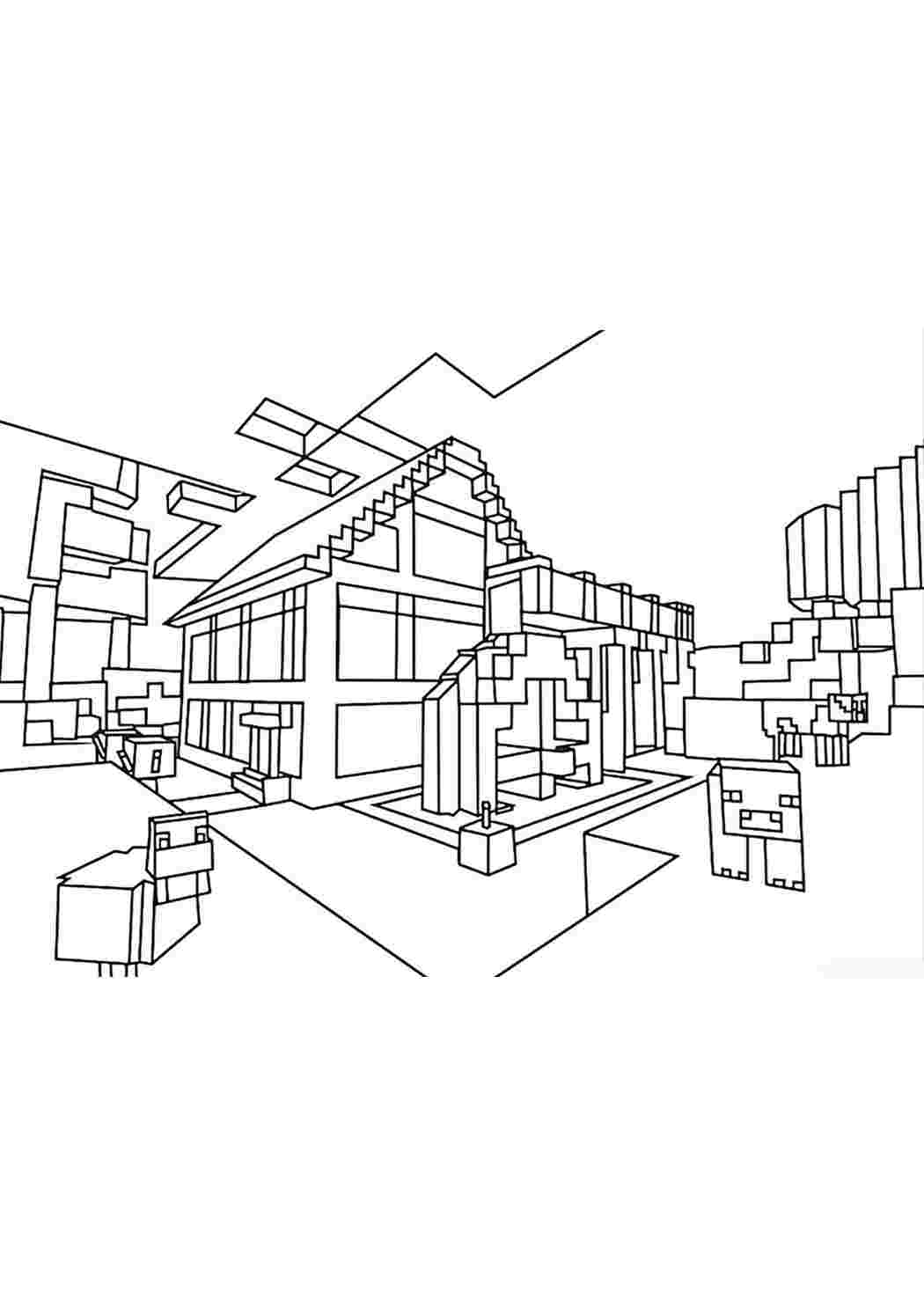 Раскраски дом раскраски майнкрафт. Интересные раскраски. дом раскраски майнкрафт. Картинки раскраски.
