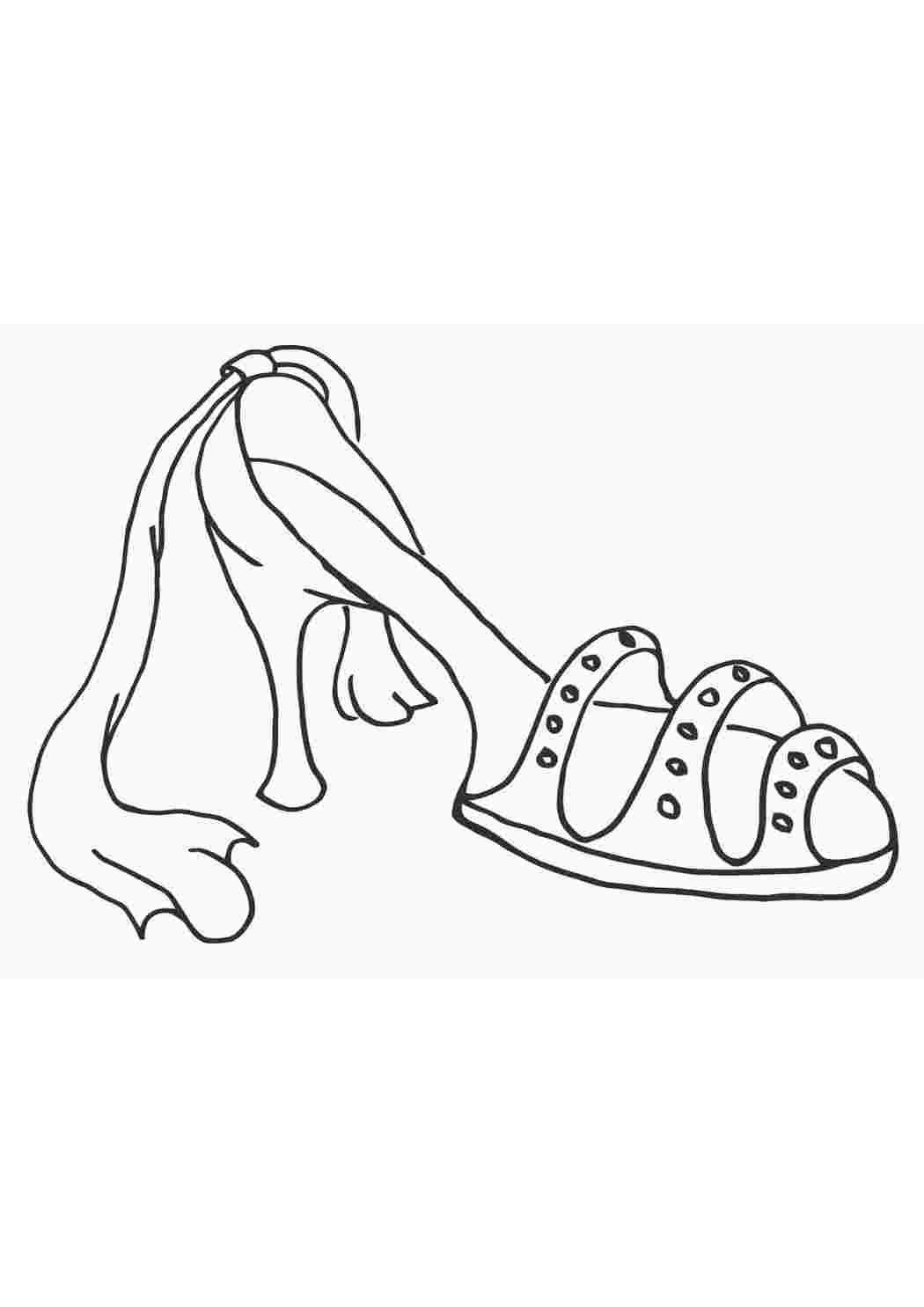 Хрустальная туфелька – все варианты раскрасок
