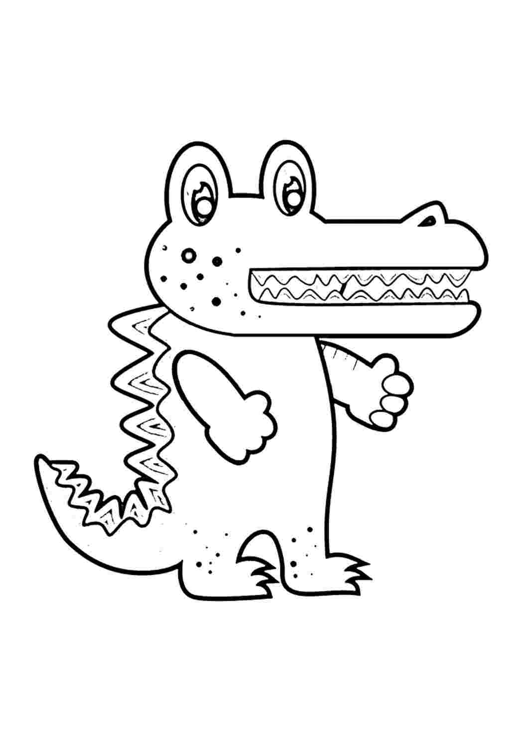 Раскраска Крокодил