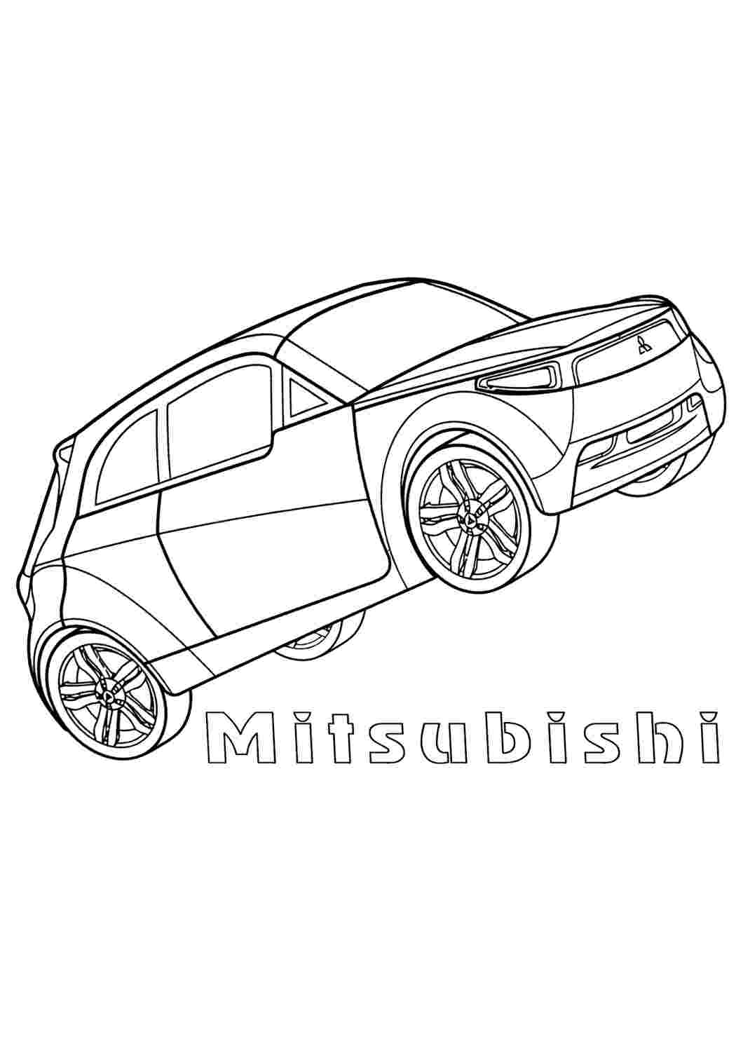 митсубиси транспорт. Распечатать раскраски на сайте.
