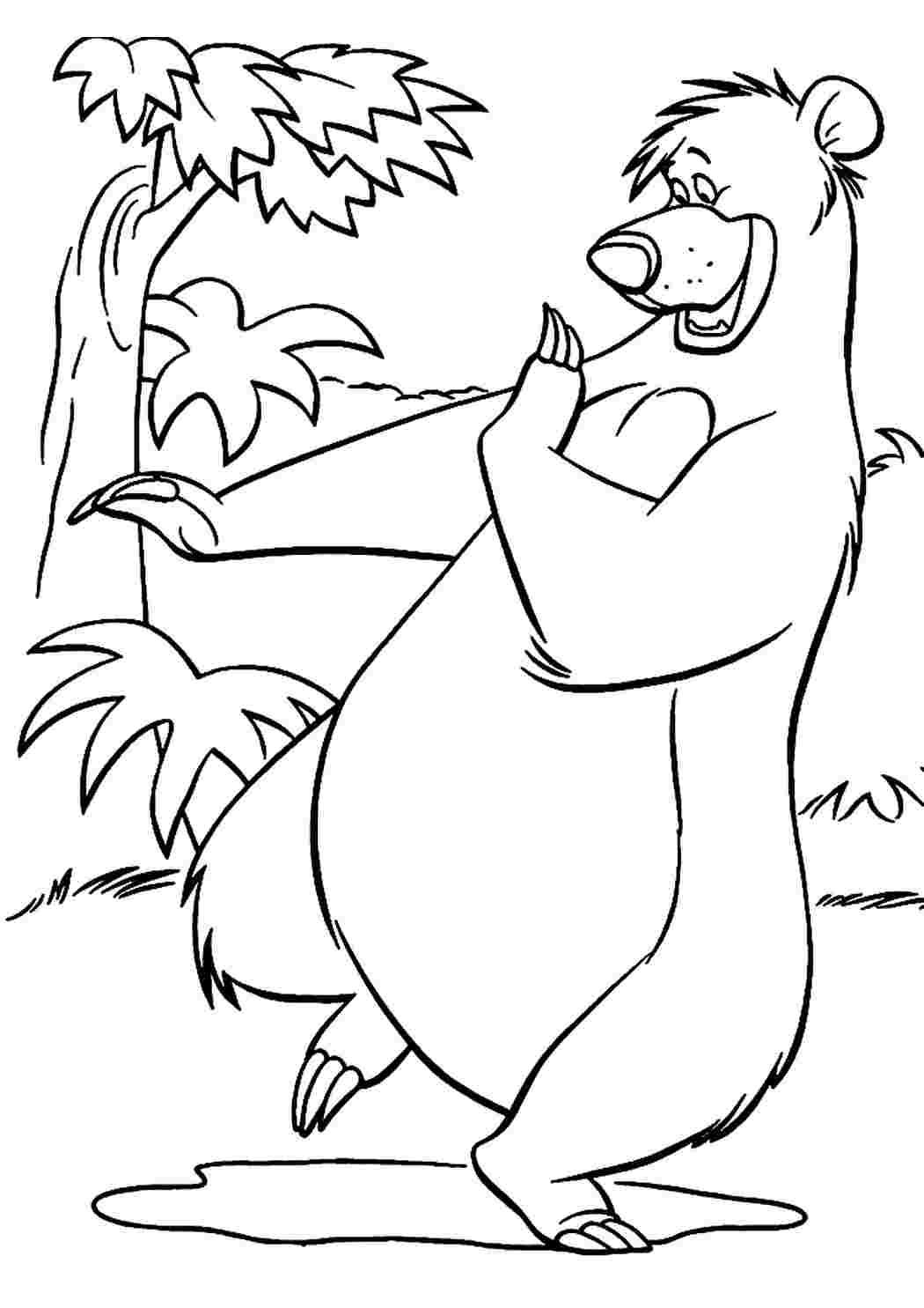 Раскраски из мультфильма Маугли скачать