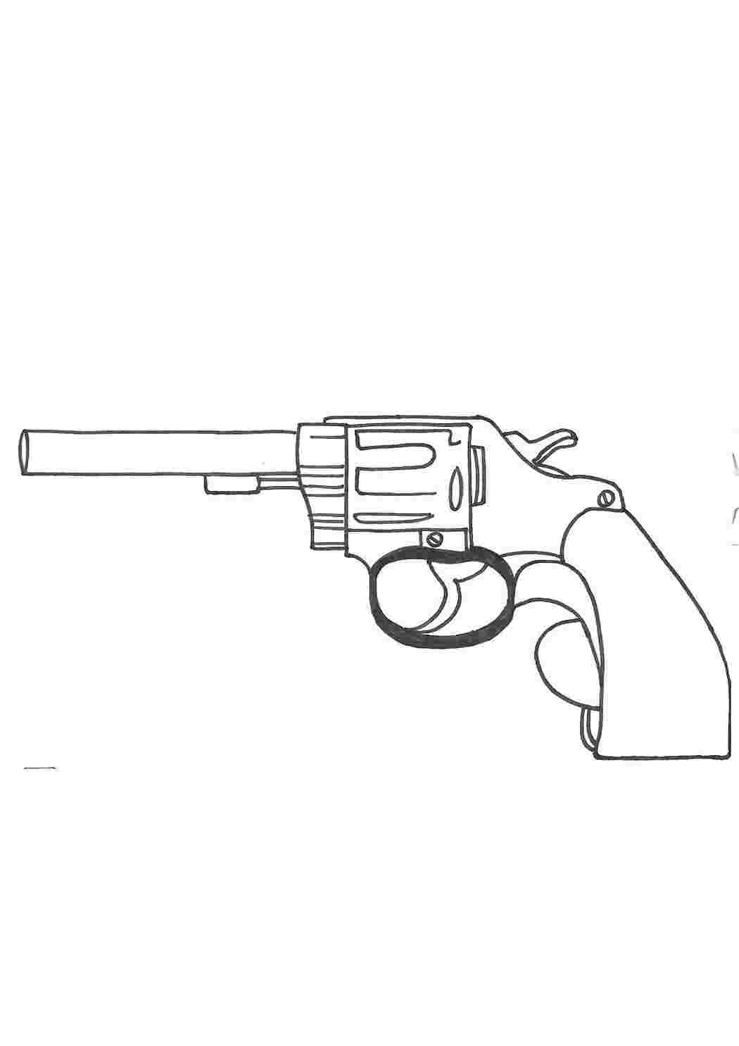 раскраски для мальчиков раскраска пистолет. Раскрашивать онлайн.
