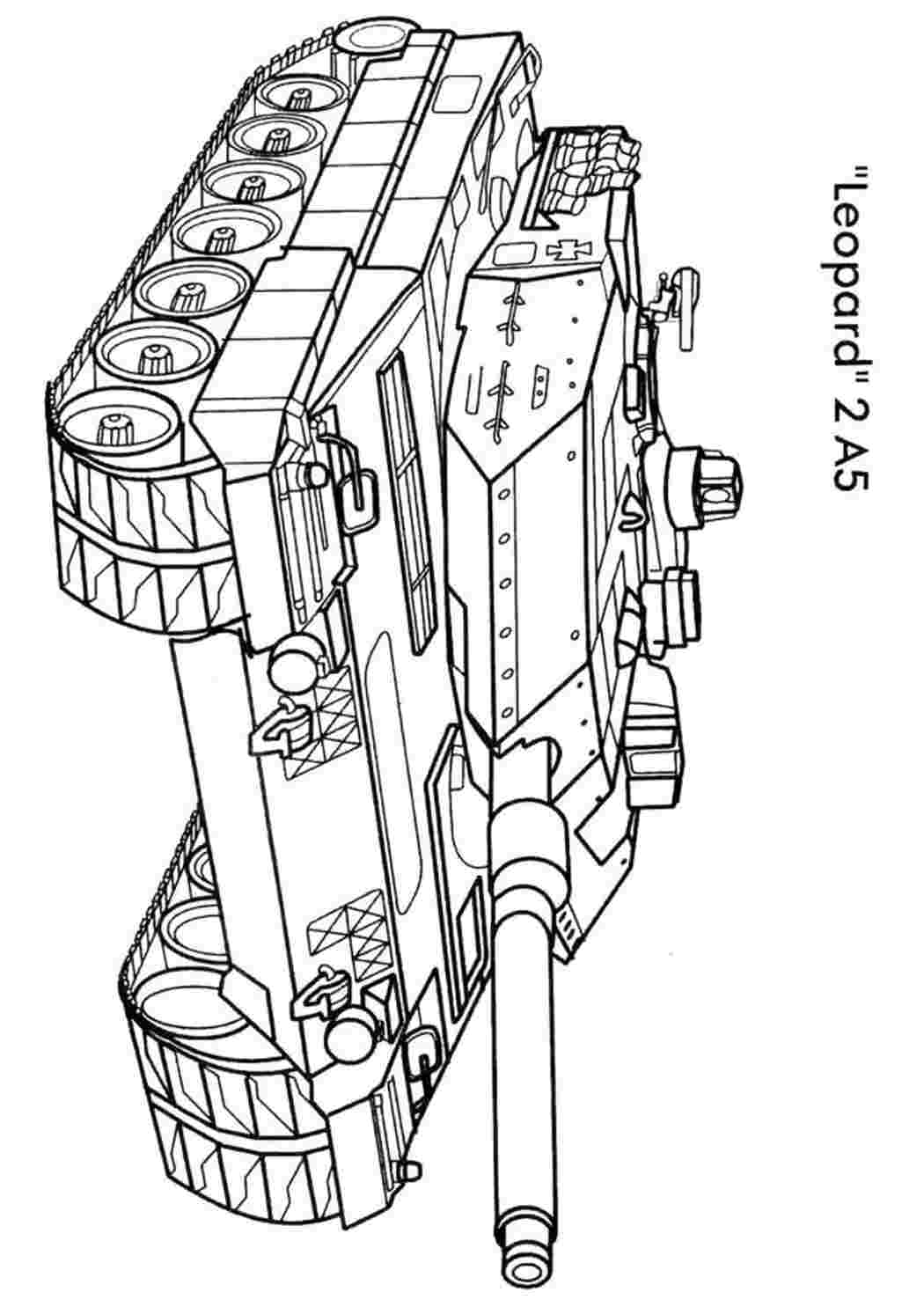 Танк леопард раскраска. Распечатать раскраски.