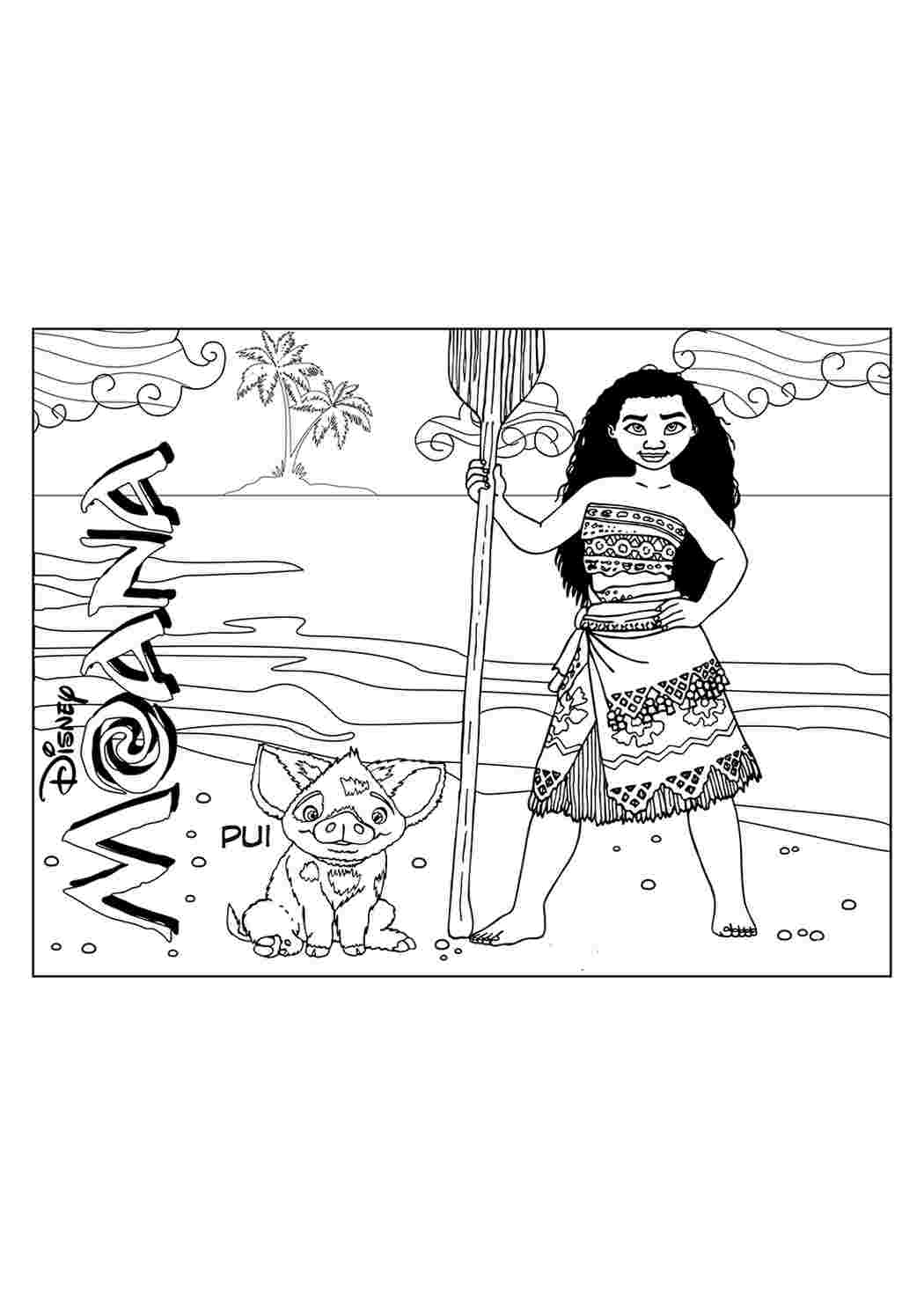 раскраски из мультфильмов раскраска моана. Развивающие раскраски.