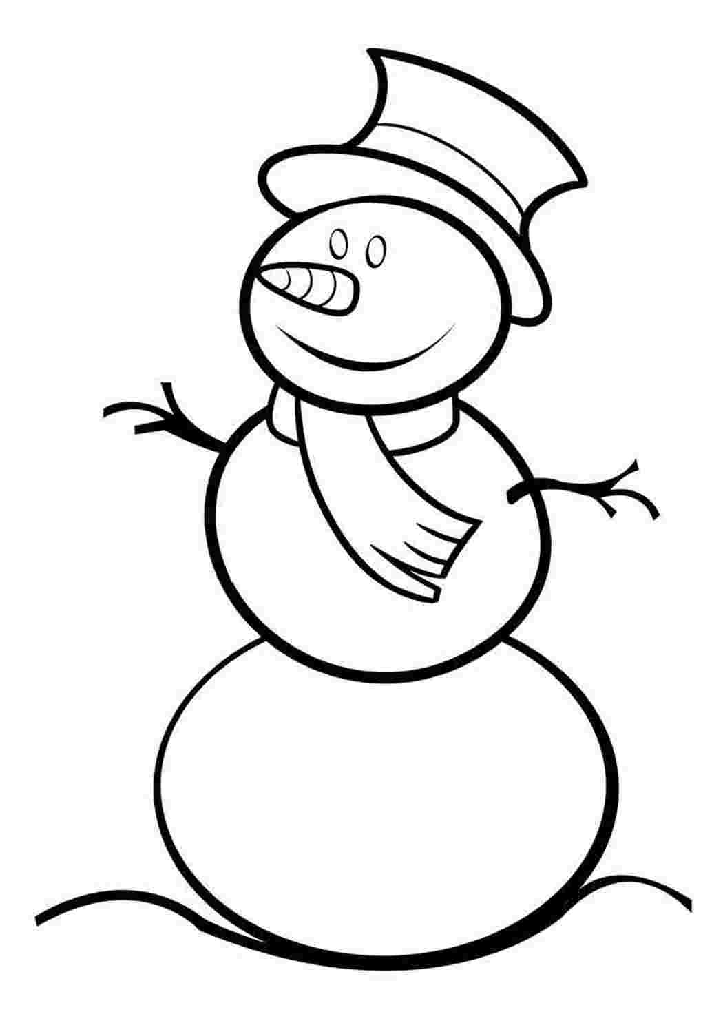 Раскраски Снеговик раскраска для малышей. Раскрашивать онлайн. Снеговик раскраска для малышей. Онлайн раскраски.
