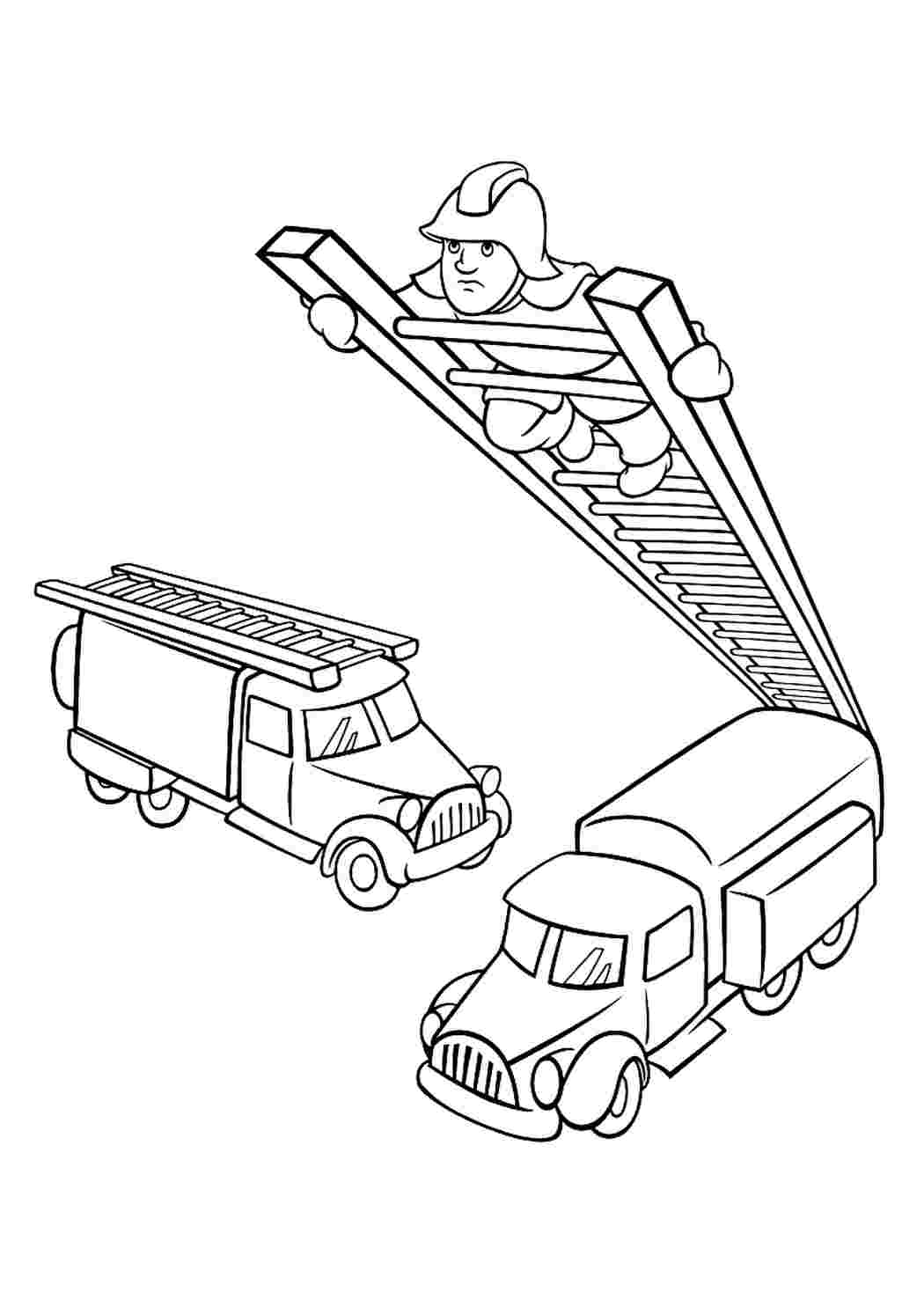 Раскраски пожарные машины. Разукрашка. пожарные машины. Развивающие раскраски.