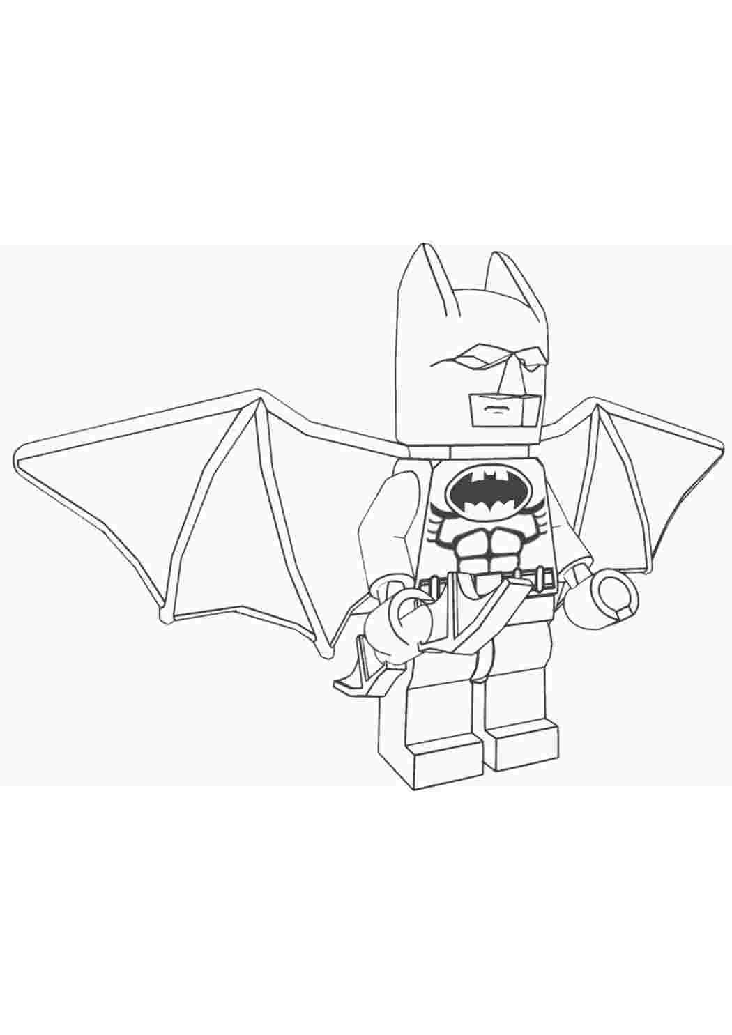 Раскраска Lego Batman Весёлые раскраски Бэтмен