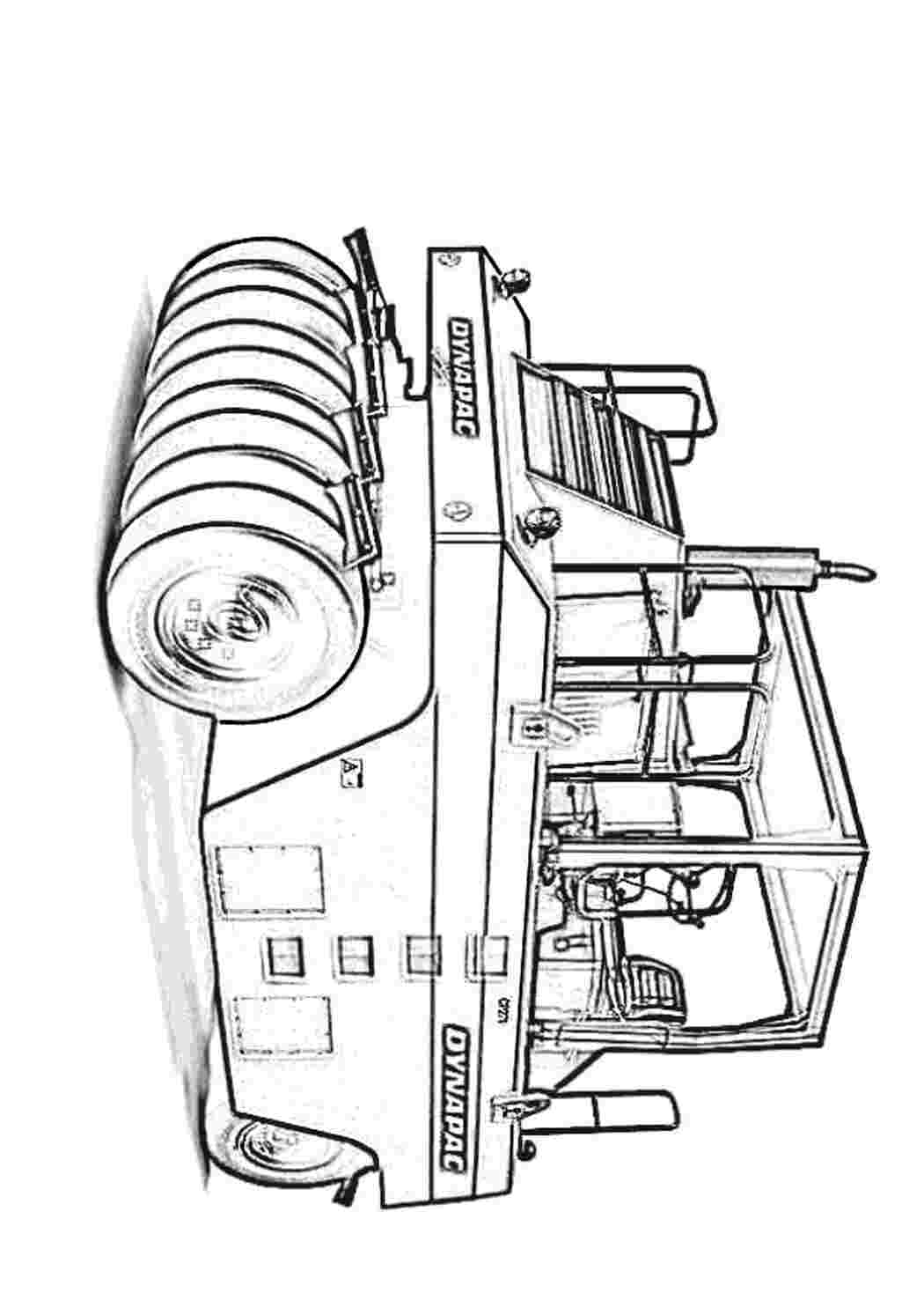 Раскраски Многоколёсный каток. Разукрашка. Многоколёсный каток. Черно белые раскраски.
