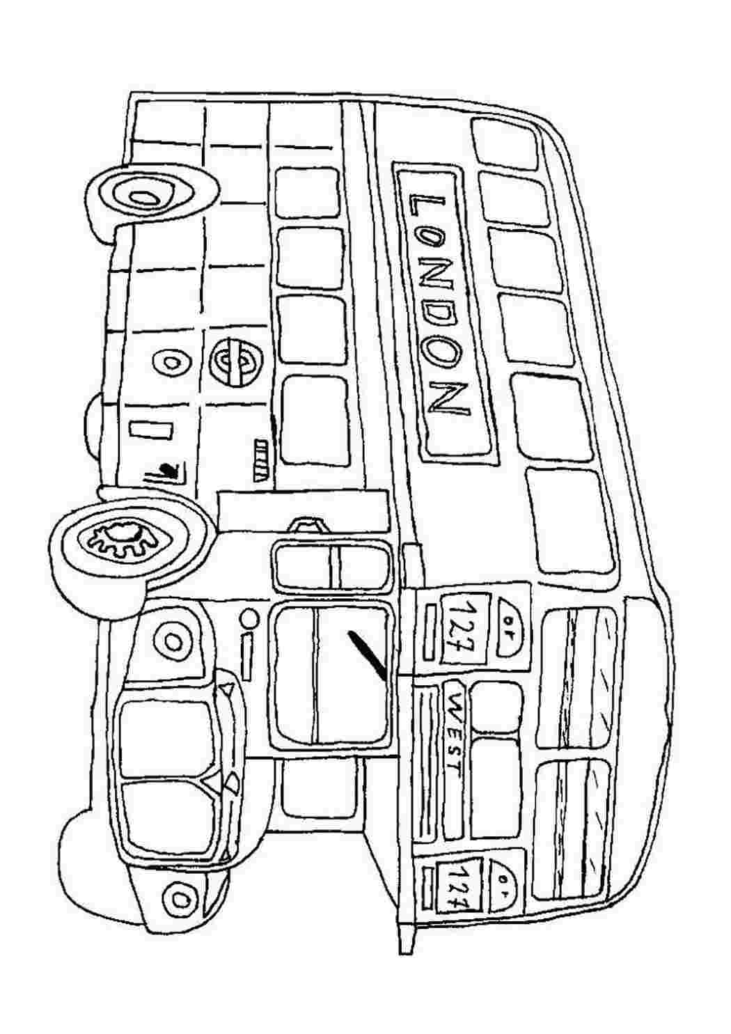 Раскраски Раскраска лондонский автобус. Раскраска для печати. Раскраска лондонский автобус. Разукраска.