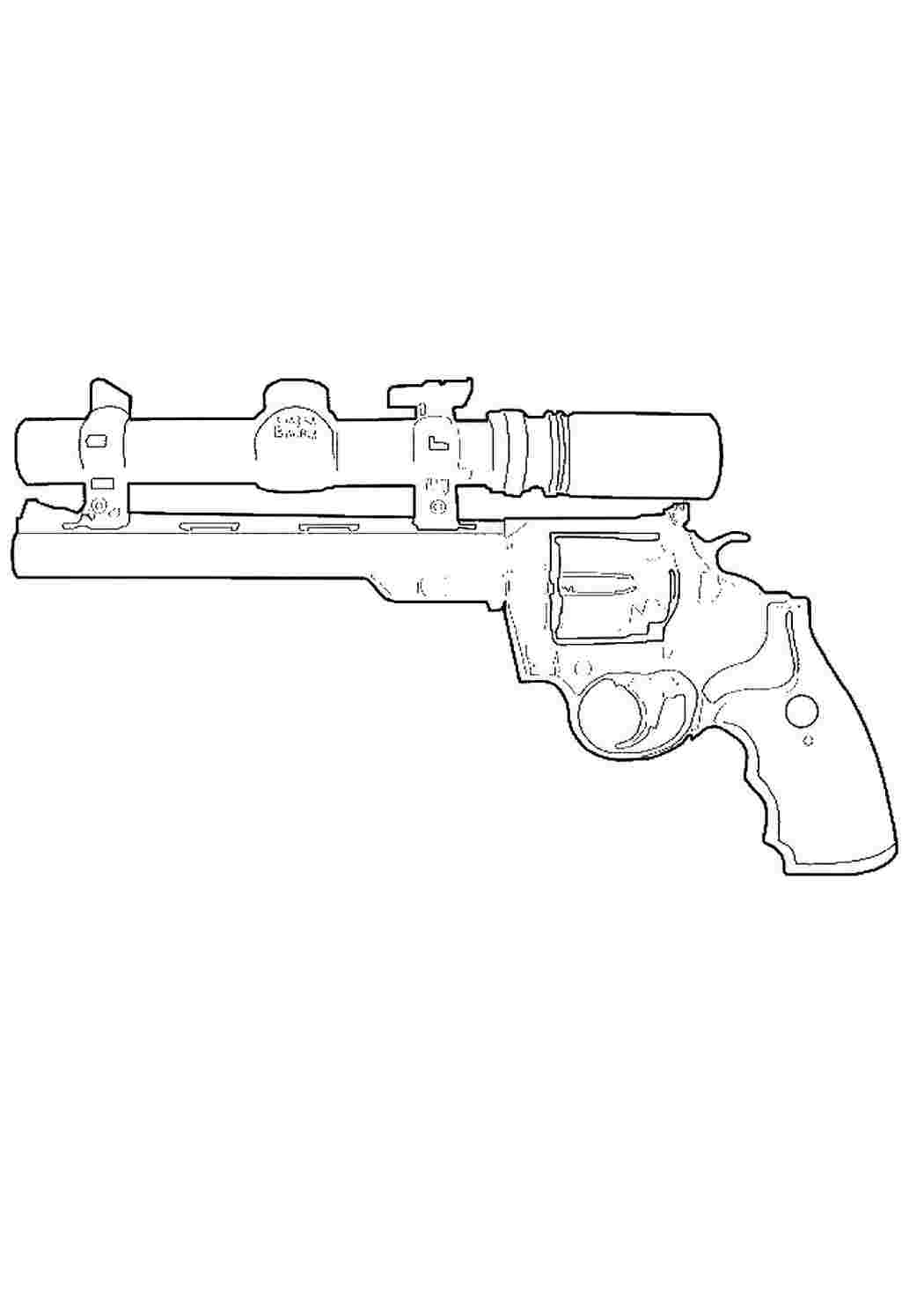 раскраски для мальчиков раскраска пистолет. Раскраски в формате А4.