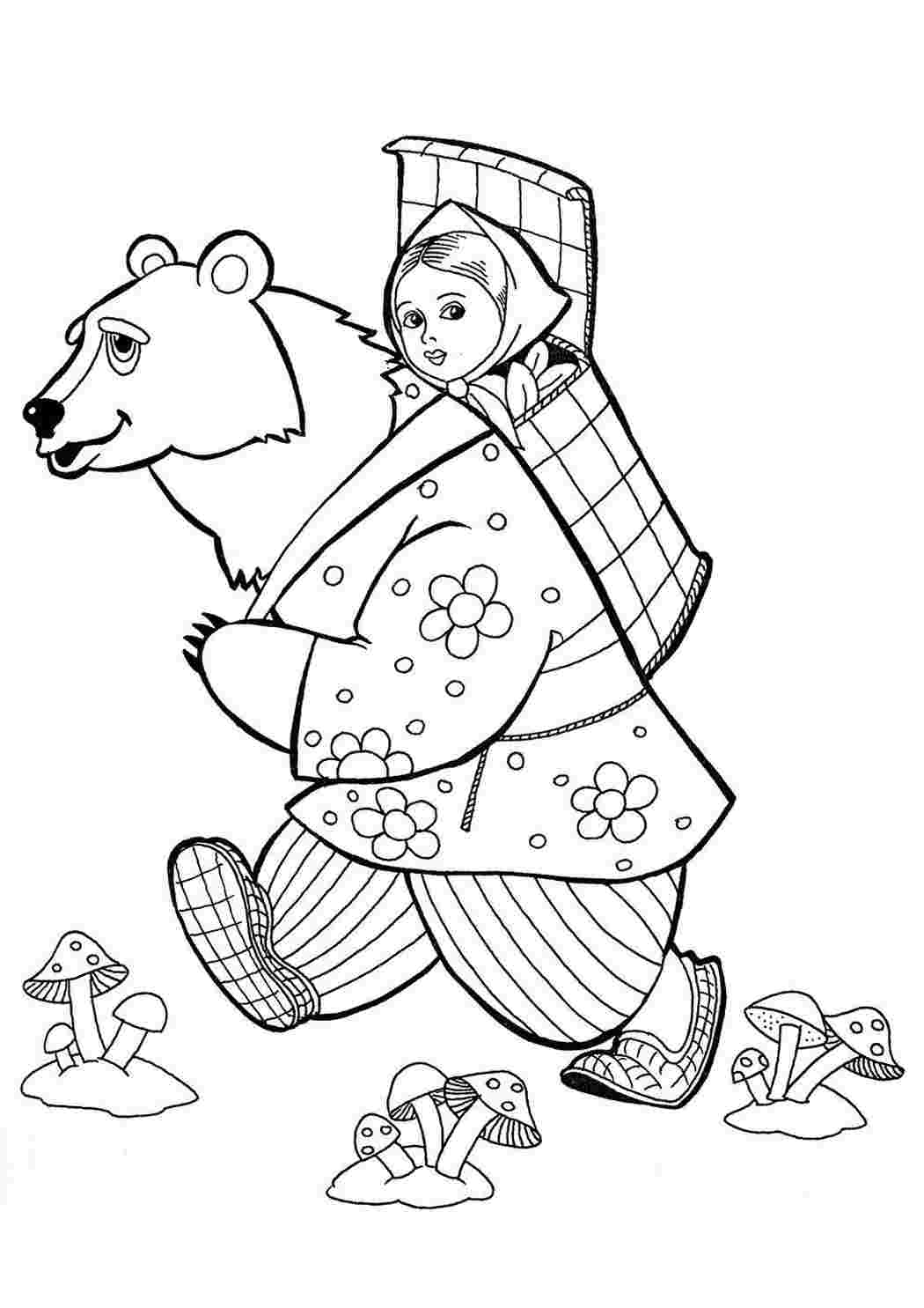 Картинки к сказке маша и медведь