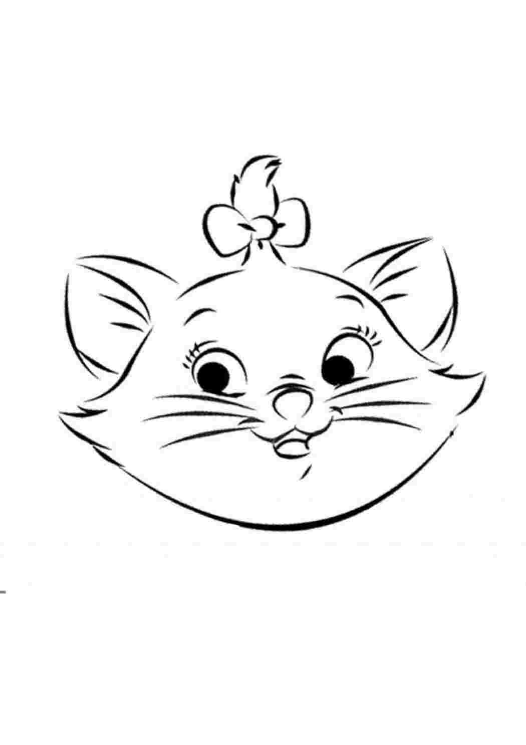 Раскраска мордочка кошки. Раскраска без регистарции.