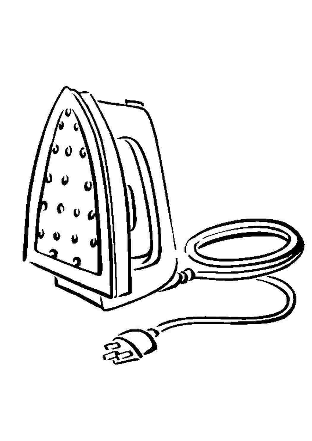 Раскраски раскраска утюг. Онлайн раскраска. раскраска утюг. Разукрашка.