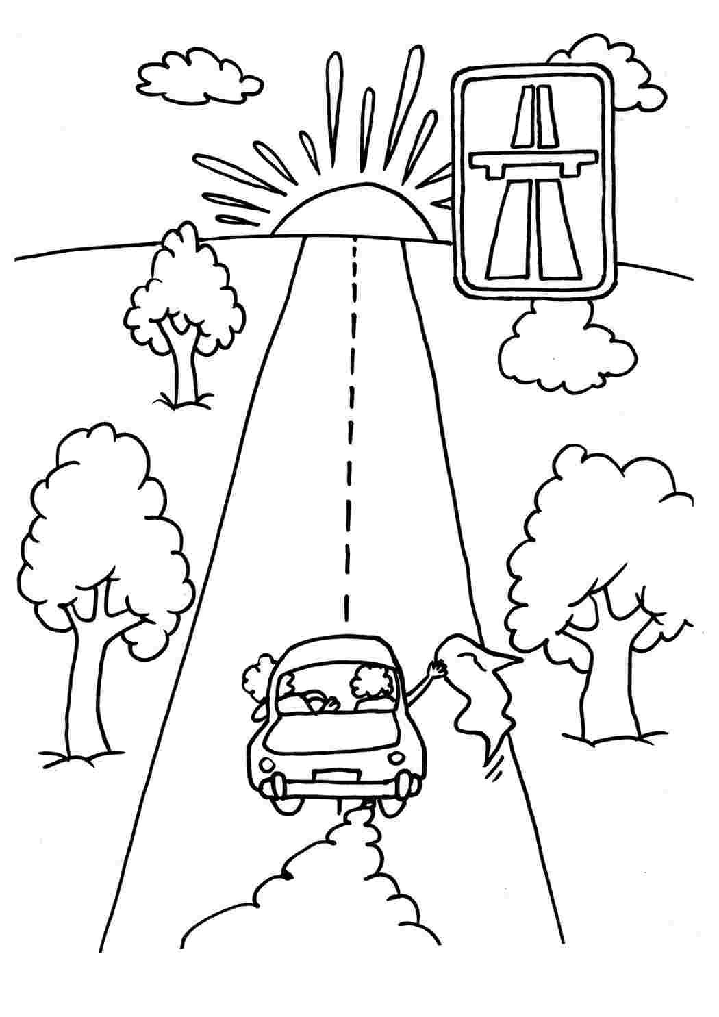 Раскраски «Дорожные знаки» для детей: 52 картинки для распечатки