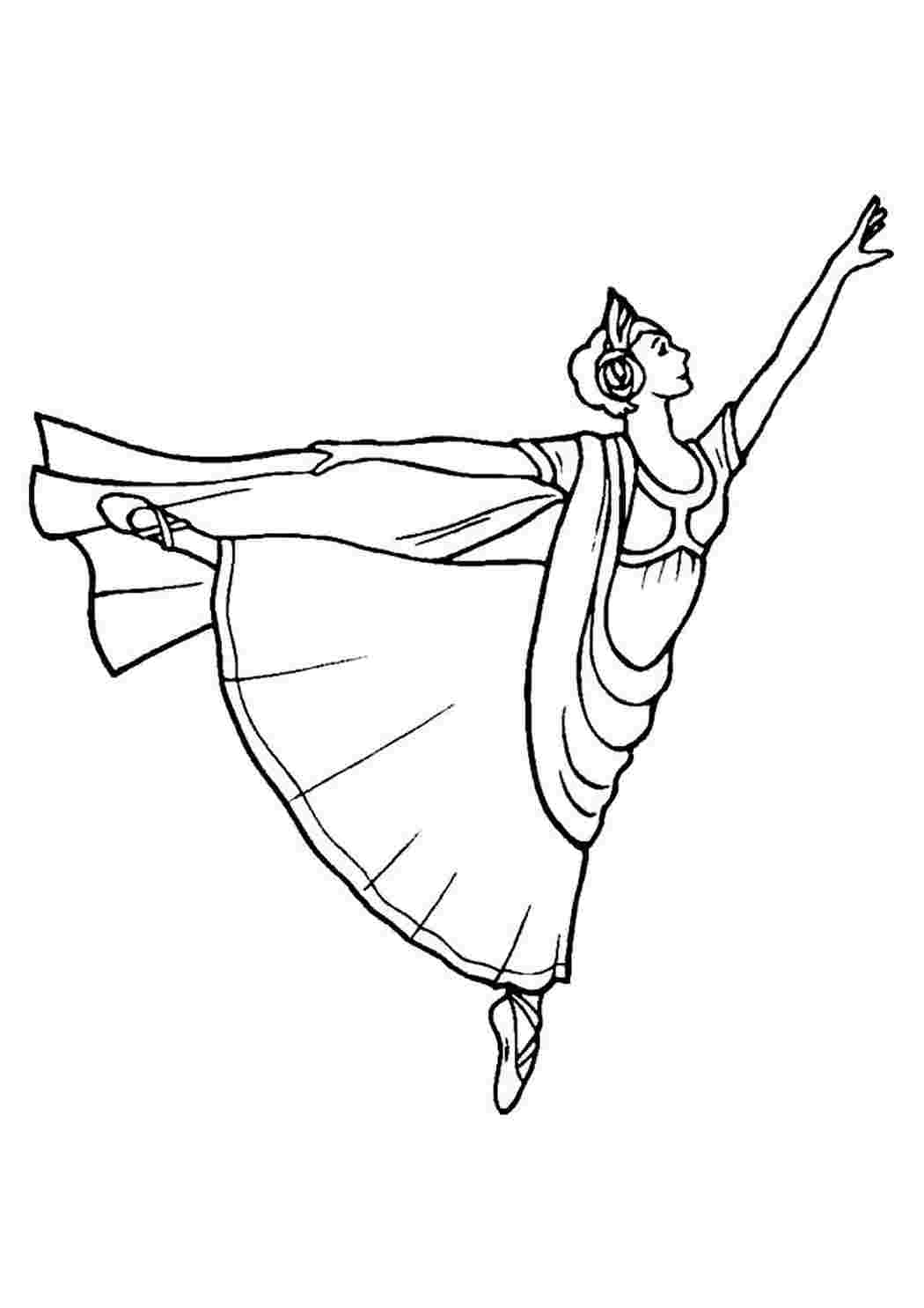 Балерина - раскраски для девочек распечатать и скачать