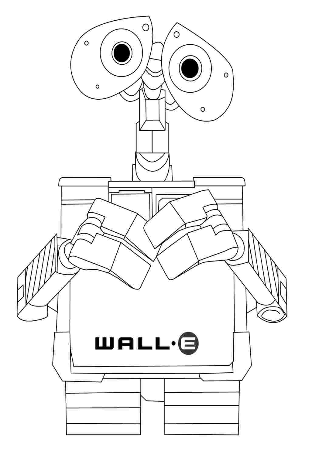 Раскраска Робот Валли