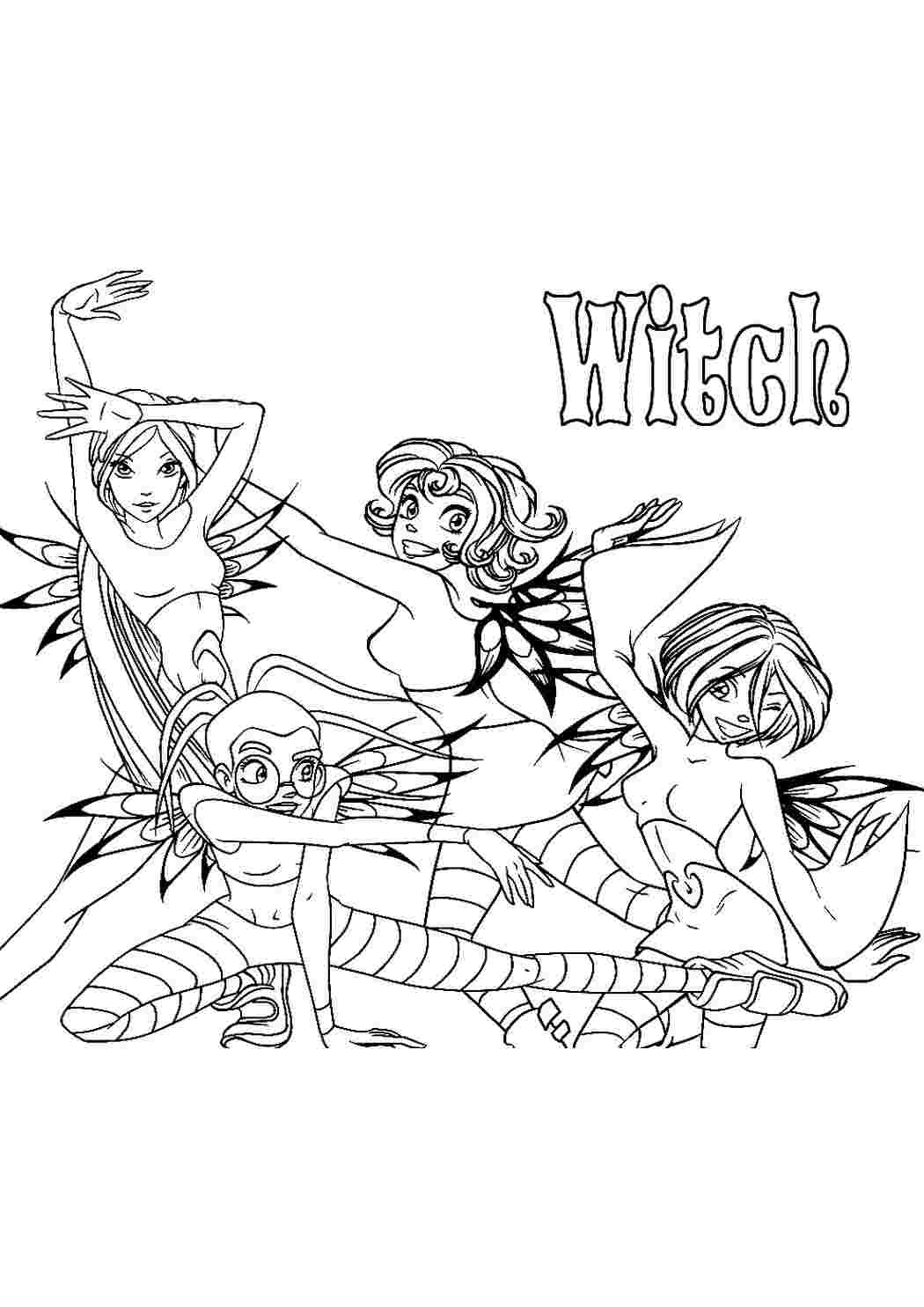 Раскраски Детские раскраски с WITCH. Сайт с раскрасками. Детские раскраски с WITCH. Раскраски для развития.
