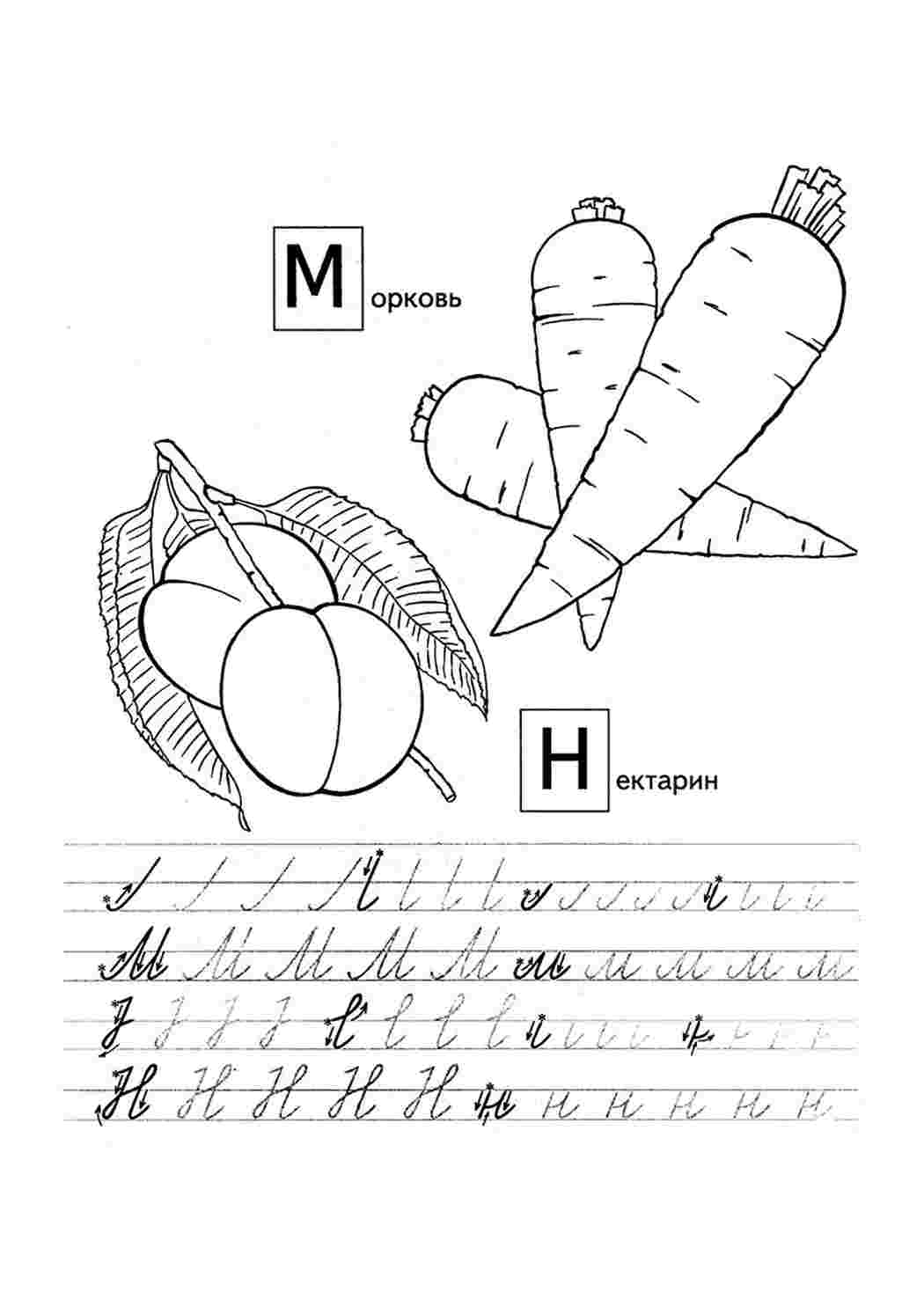 раскраски прописи. Раскраска для печати.