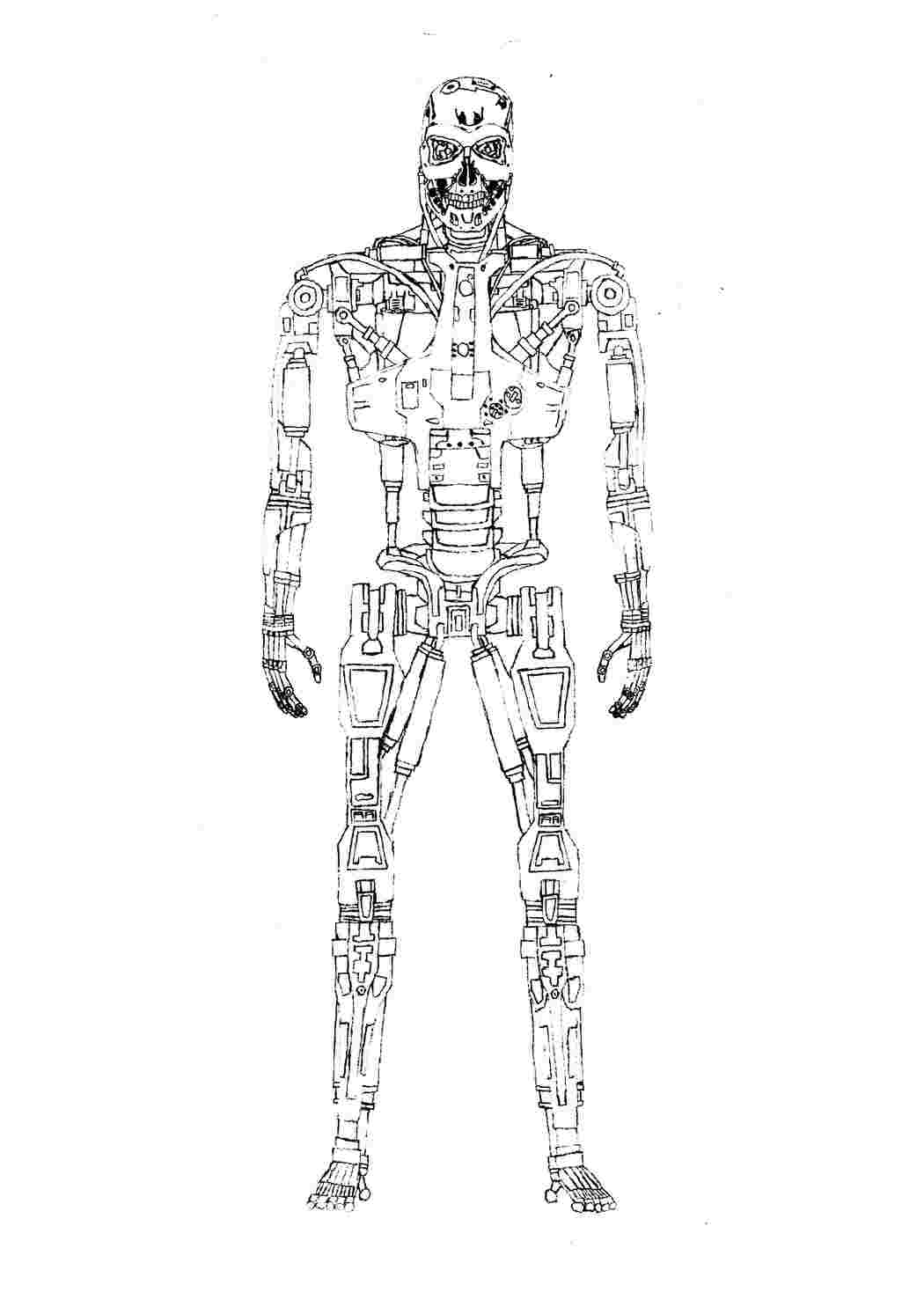 Раскраски Терминатор т 800. Красивые раскраски. Терминатор т 800. Скачать раскраски.