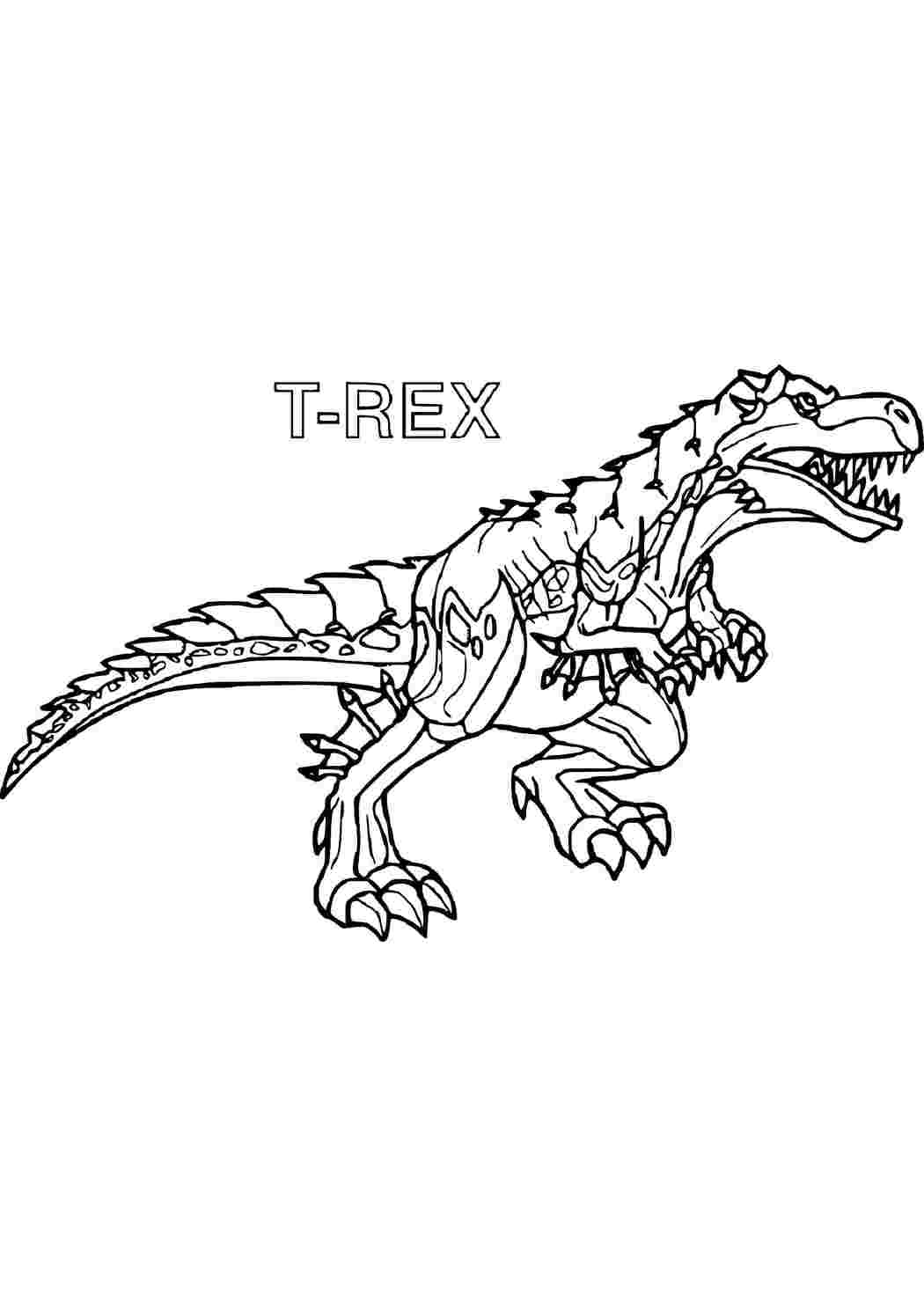 Раскраска Т-рекс T-Rex. Хорошие раскраски.